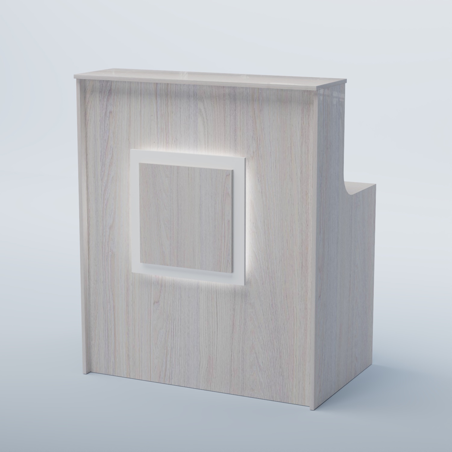 Ресепшен прямоугольный КВАДРАТ №1 Ясень Анкор светлый