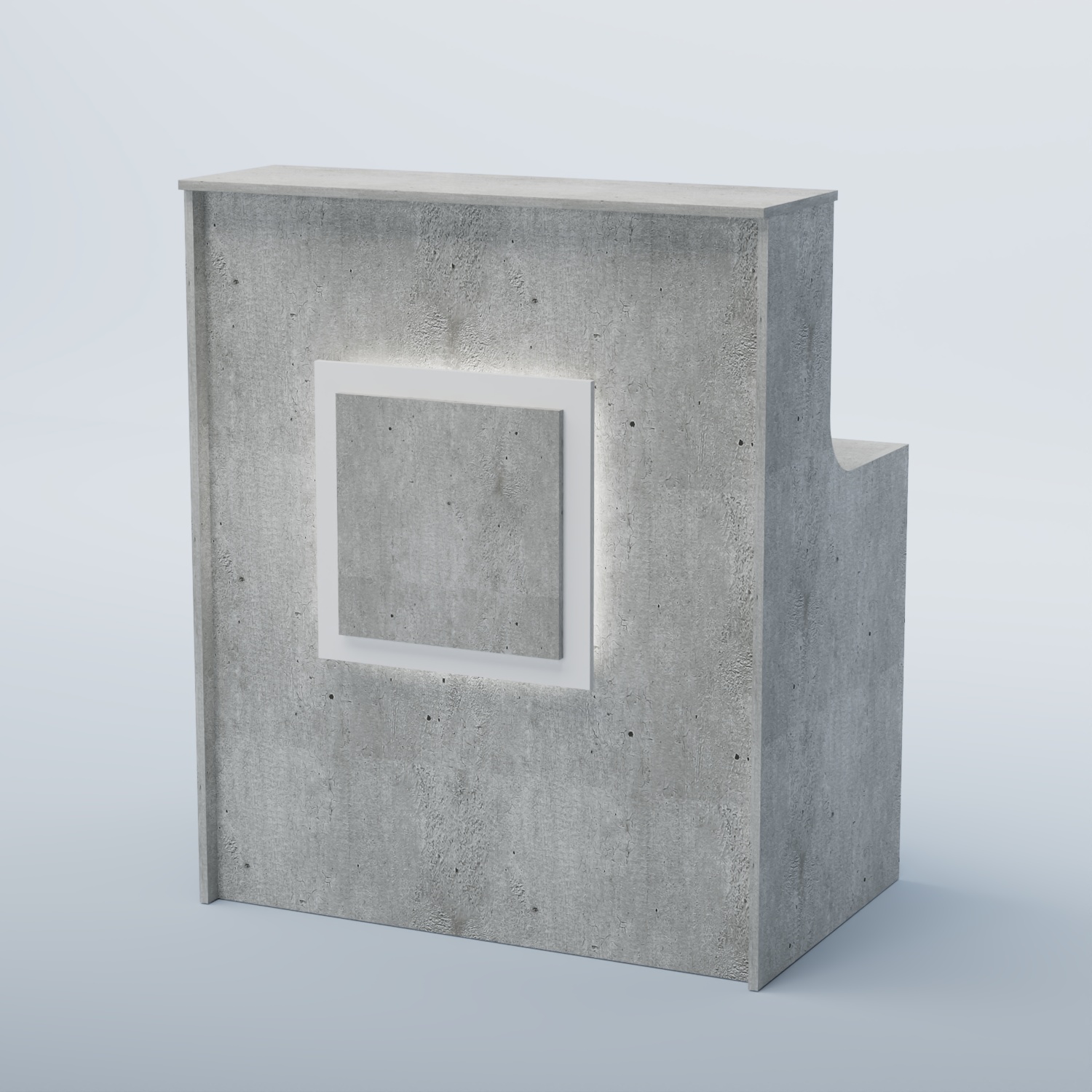 Ресепшен прямоугольный КВАДРАТ №1 Метрополитан Грей