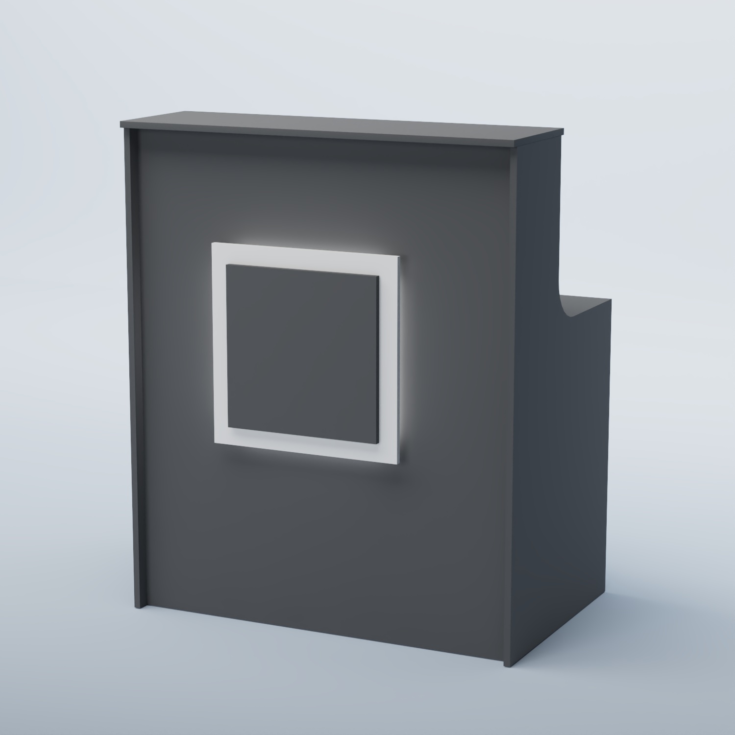 Ресепшен прямоугольный КВАДРАТ №1 Темно-Серый