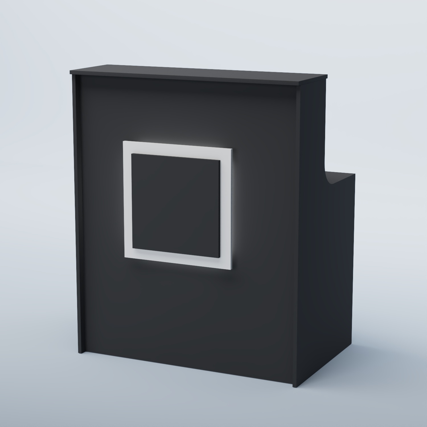 Ресепшен прямоугольный КВАДРАТ №1 Антрацит