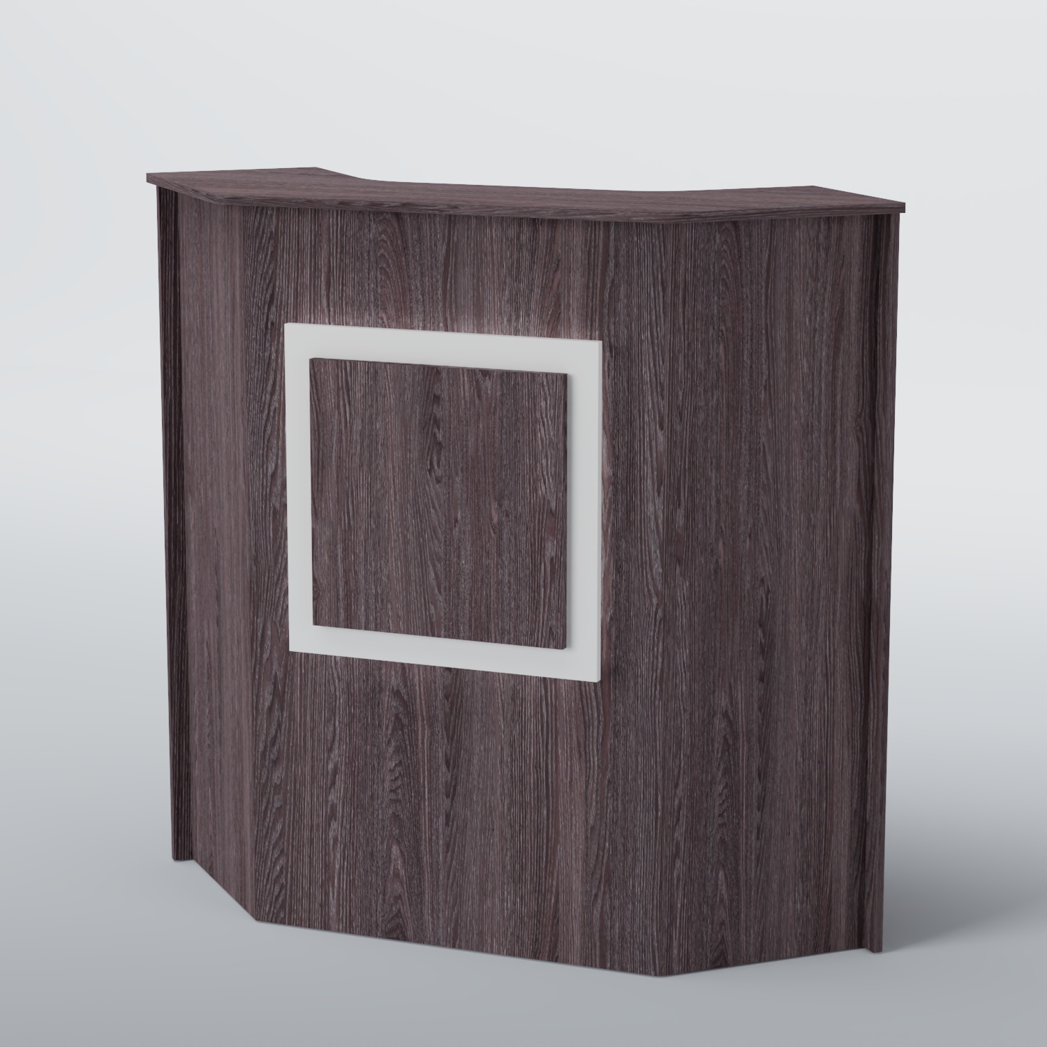 Ресепшен угловой КВАДРАТ №2 Ясень Анкор темный