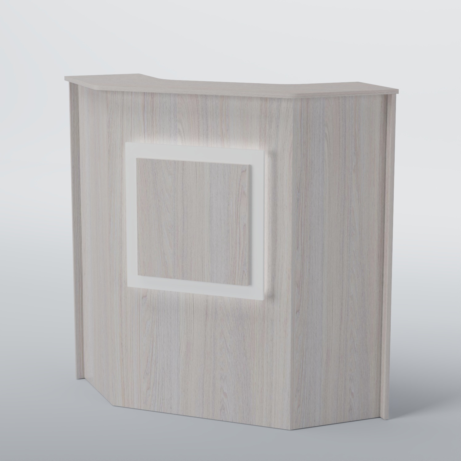 Ресепшен угловой КВАДРАТ №2 Ясень Анкор светлый