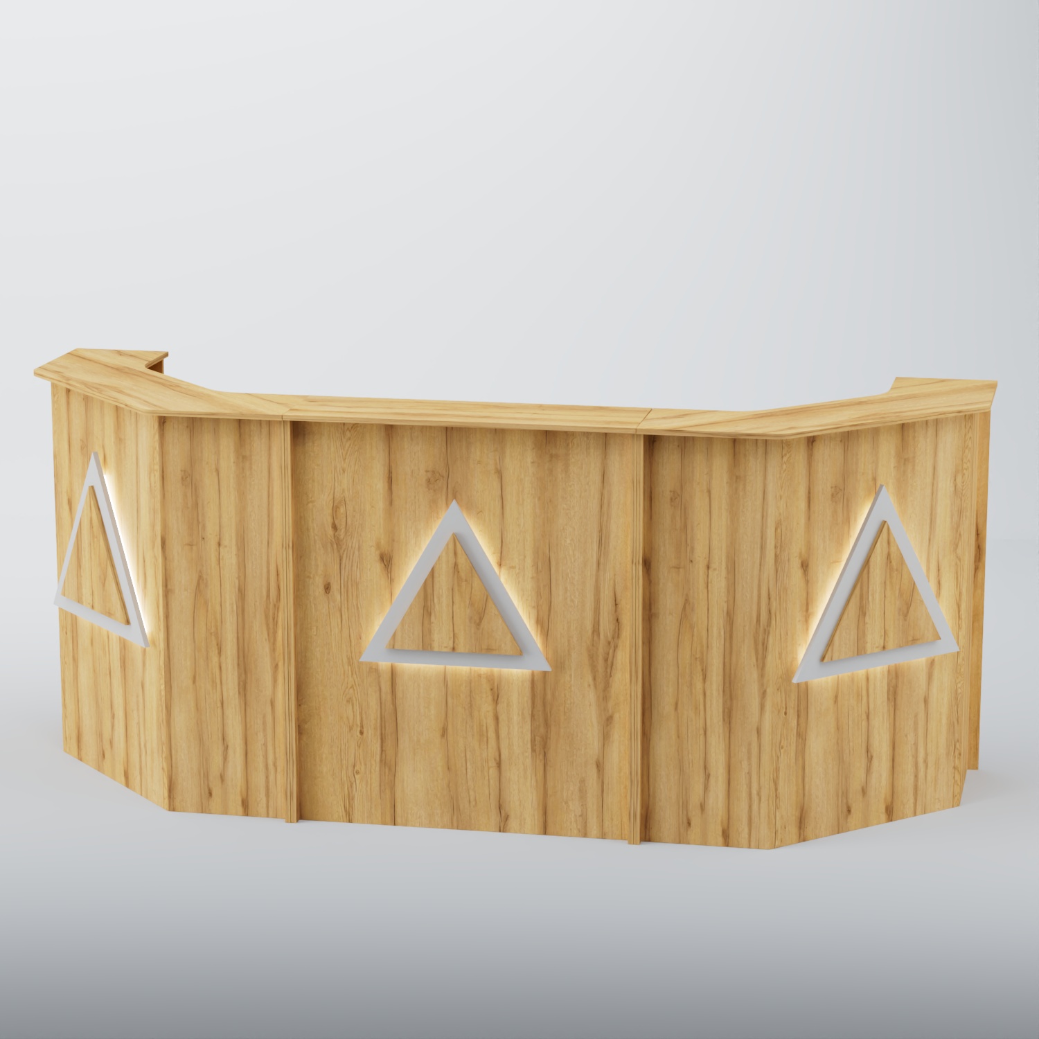 Ресепшен со скошенными углами КВАДРАТ №5 Дуб Золотистый