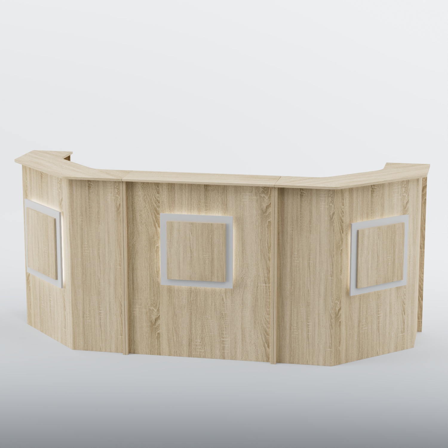 Ресепшен со скошенными углами КВАДРАТ №5 Дуб сонома