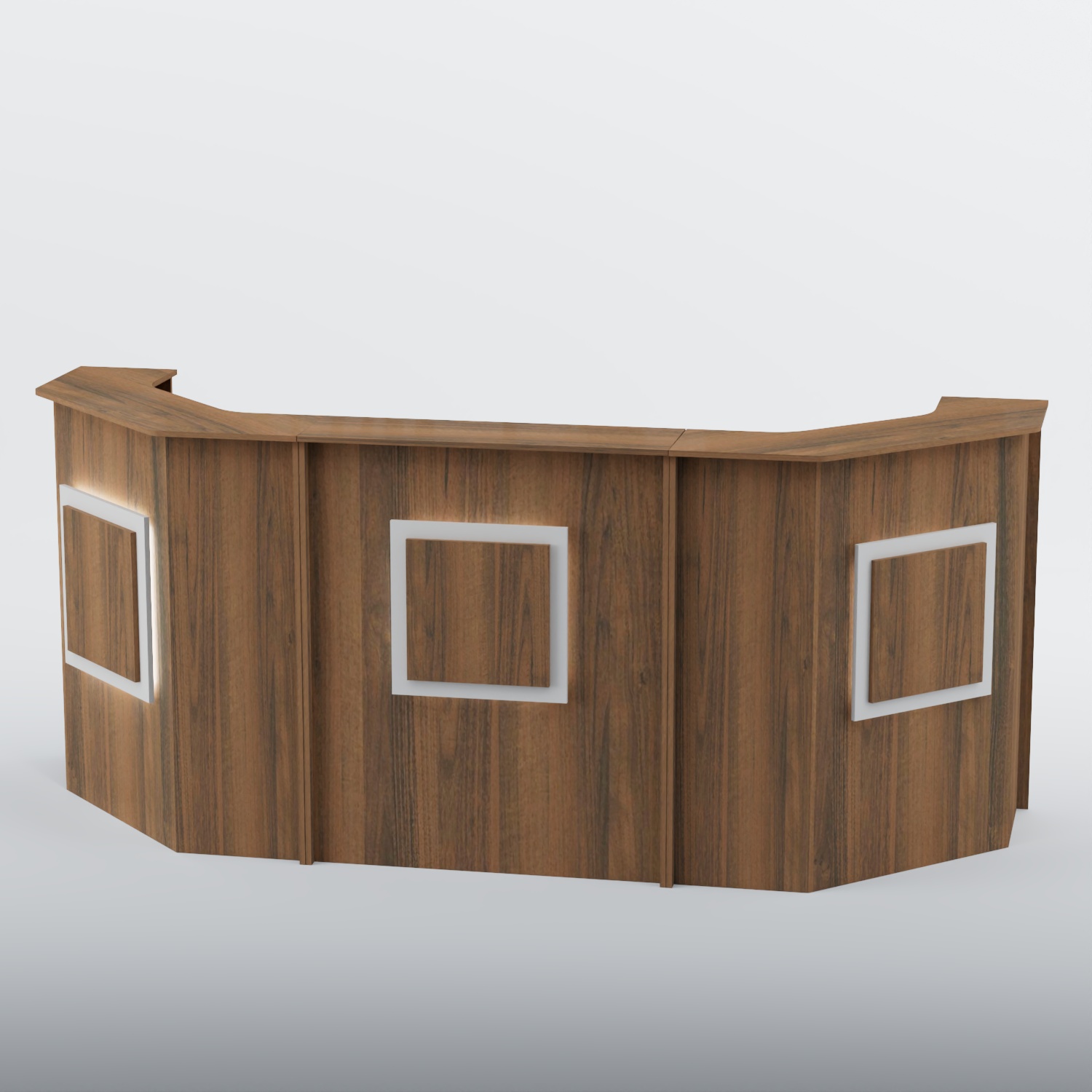 Ресепшен со скошенными углами КВАДРАТ №5 Орех