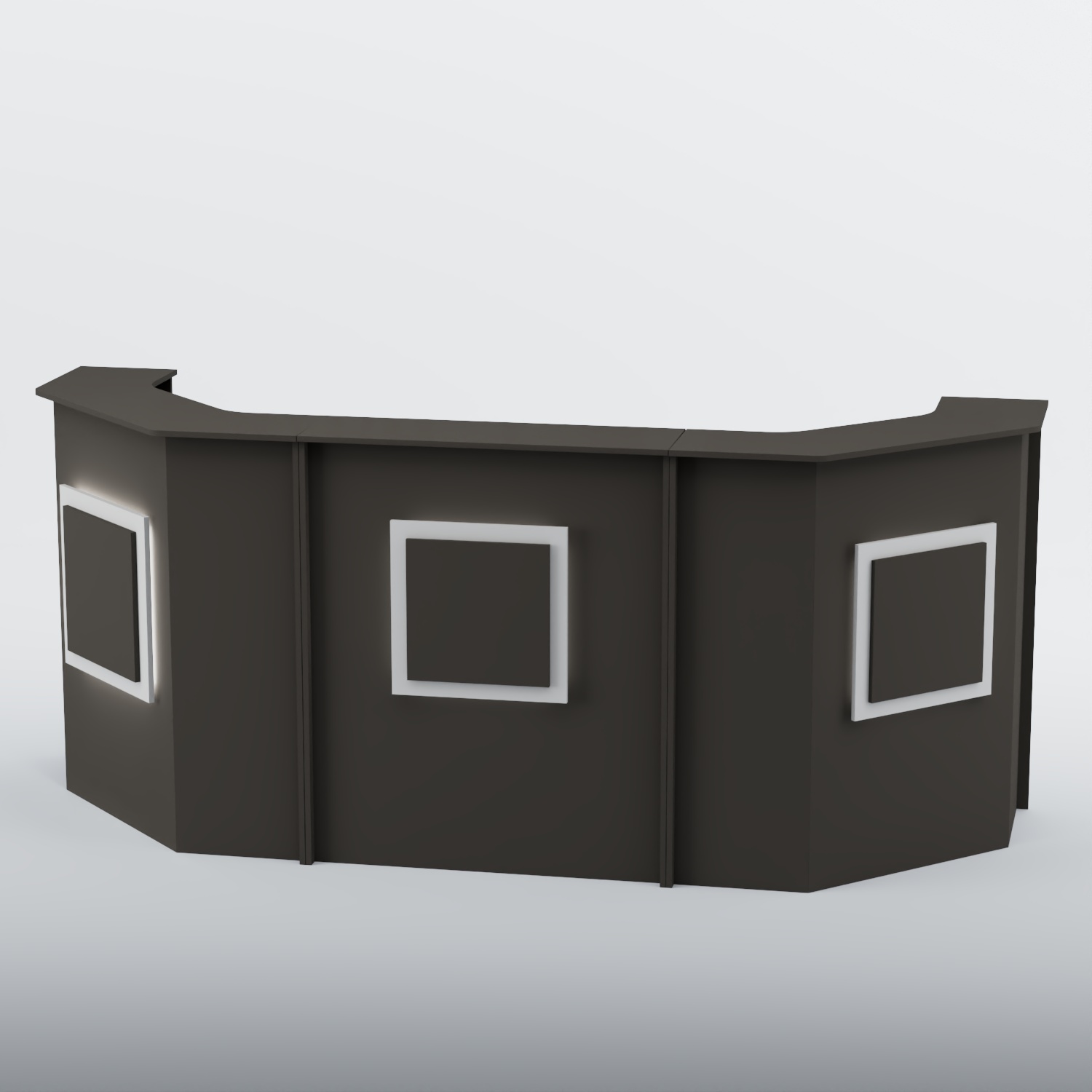 Ресепшен со скошенными углами КВАДРАТ №5 Черный