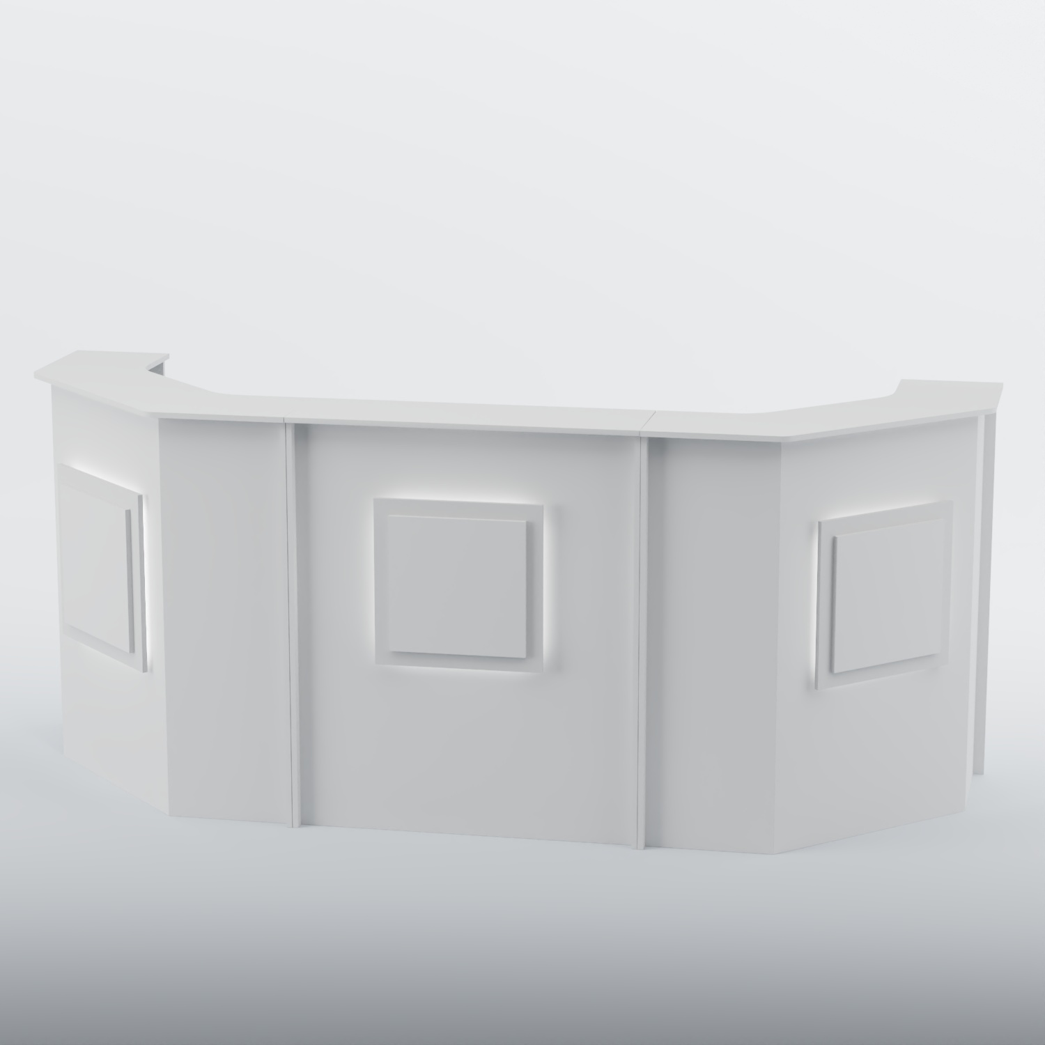 Ресепшен со скошенными углами КВАДРАТ №5 Белый