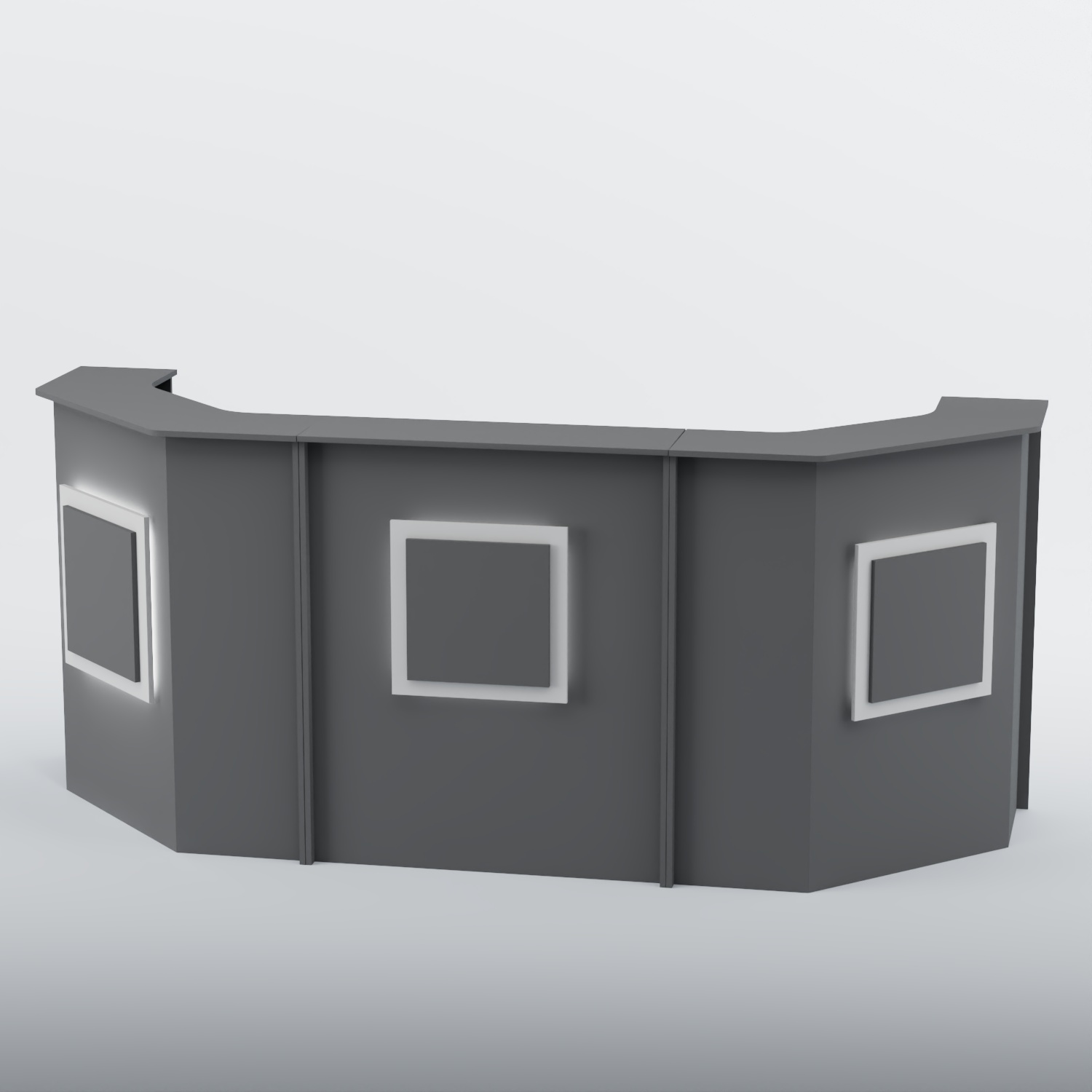 Ресепшен со скошенными углами КВАДРАТ №5 Темно-Серый