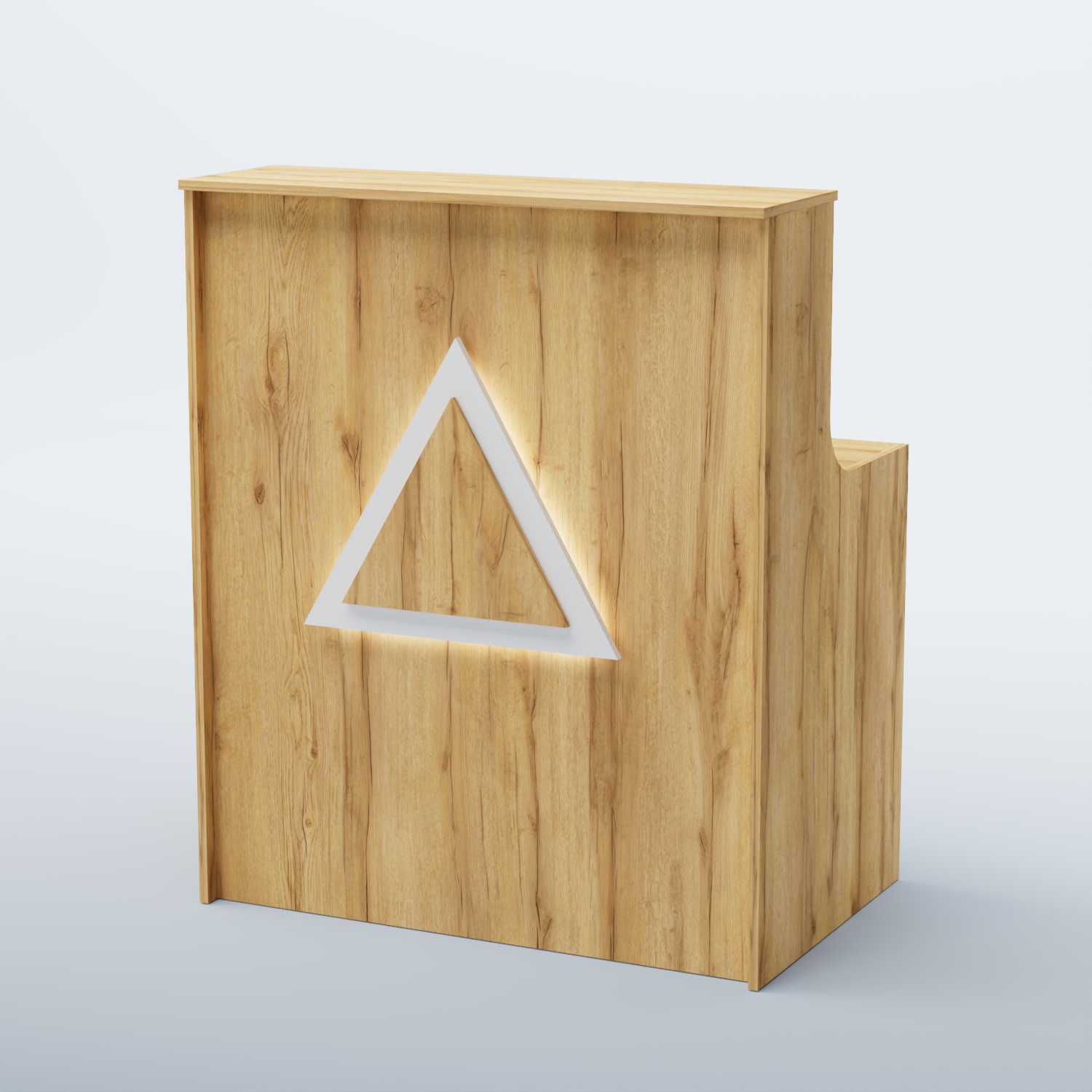 Ресепшен прямоугольный ТРЕУГОЛЬНИК №1 Дуб Золотистый