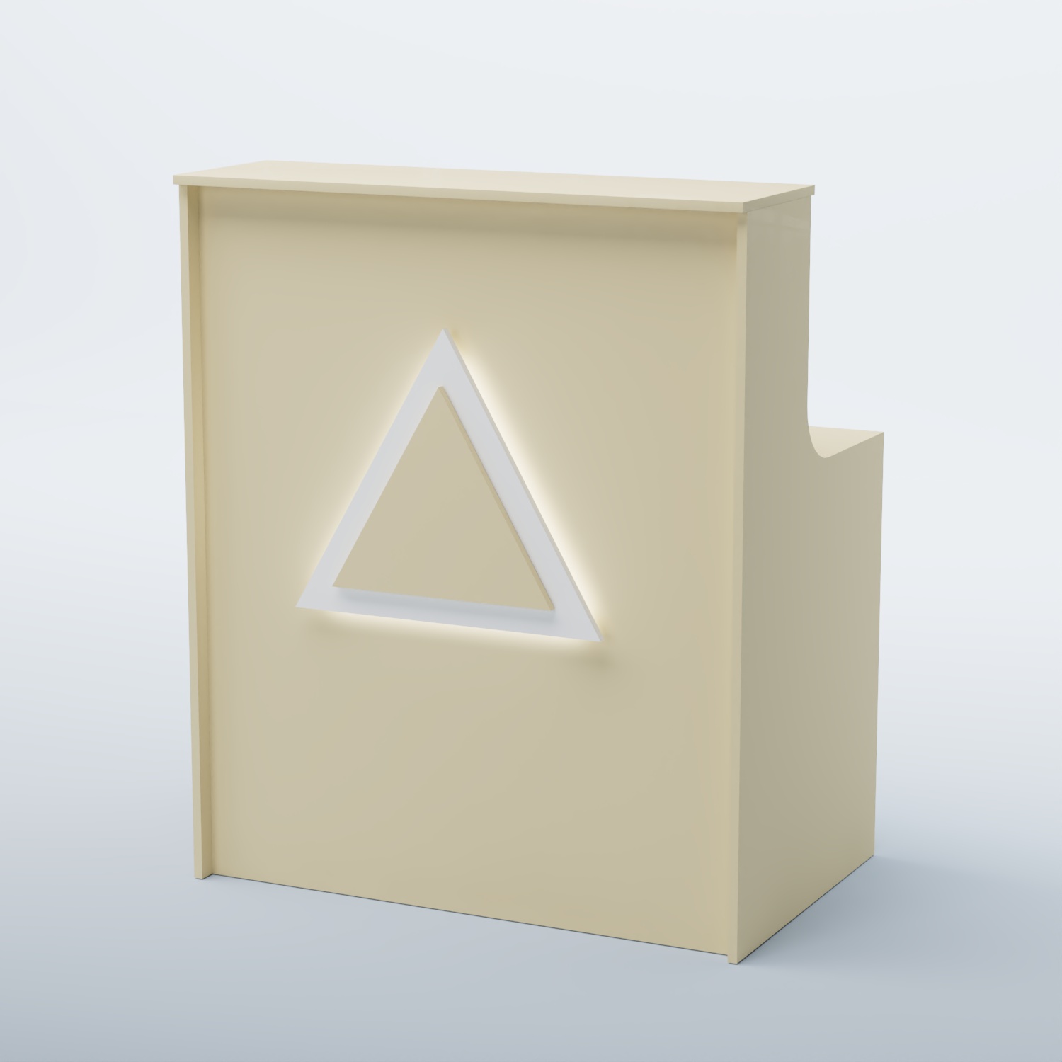 Ресепшен прямоугольный ТРЕУГОЛЬНИК №1 Крем Вайс