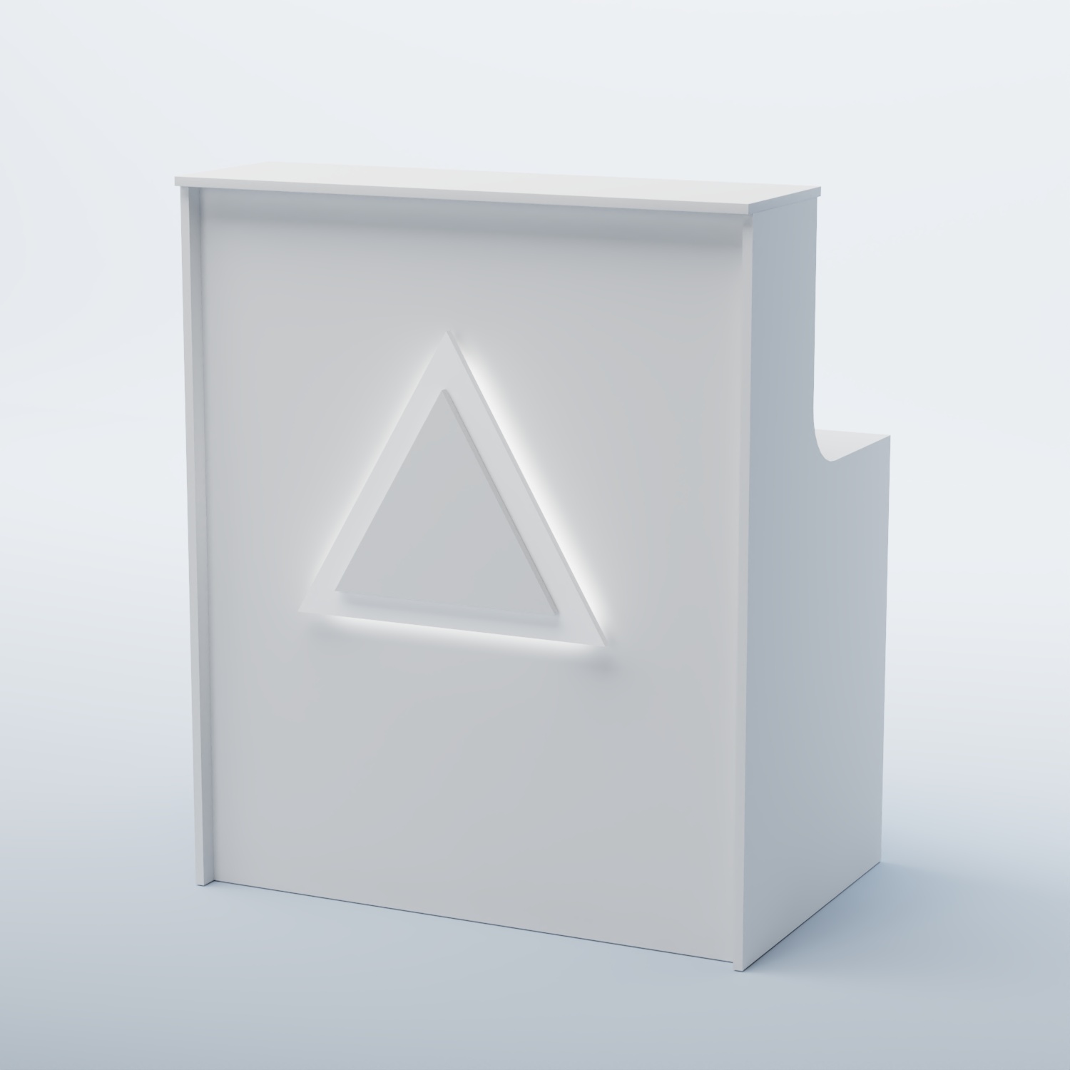 Ресепшен прямоугольный ТРЕУГОЛЬНИК №1 Белый