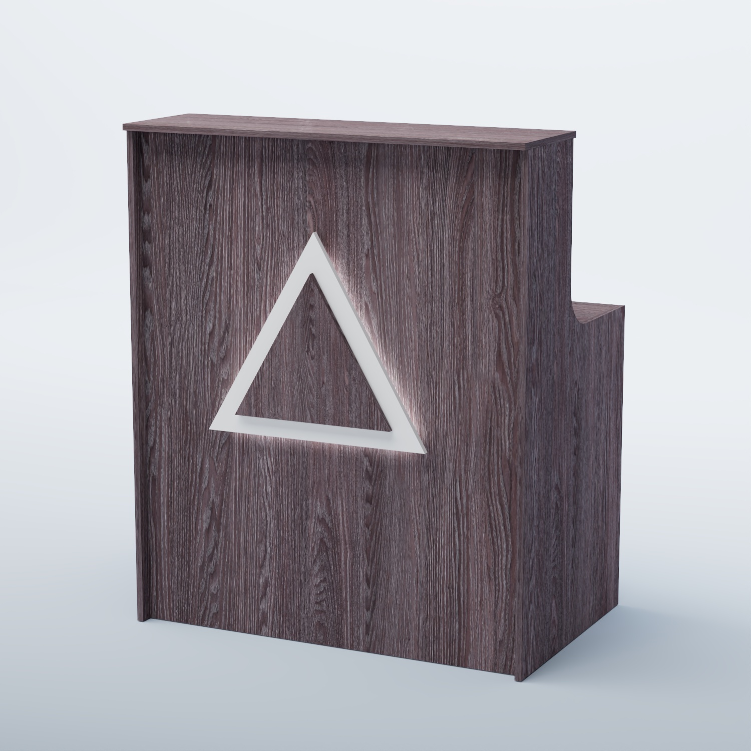 Ресепшен прямоугольный ТРЕУГОЛЬНИК №1 Ясень Анкор темный