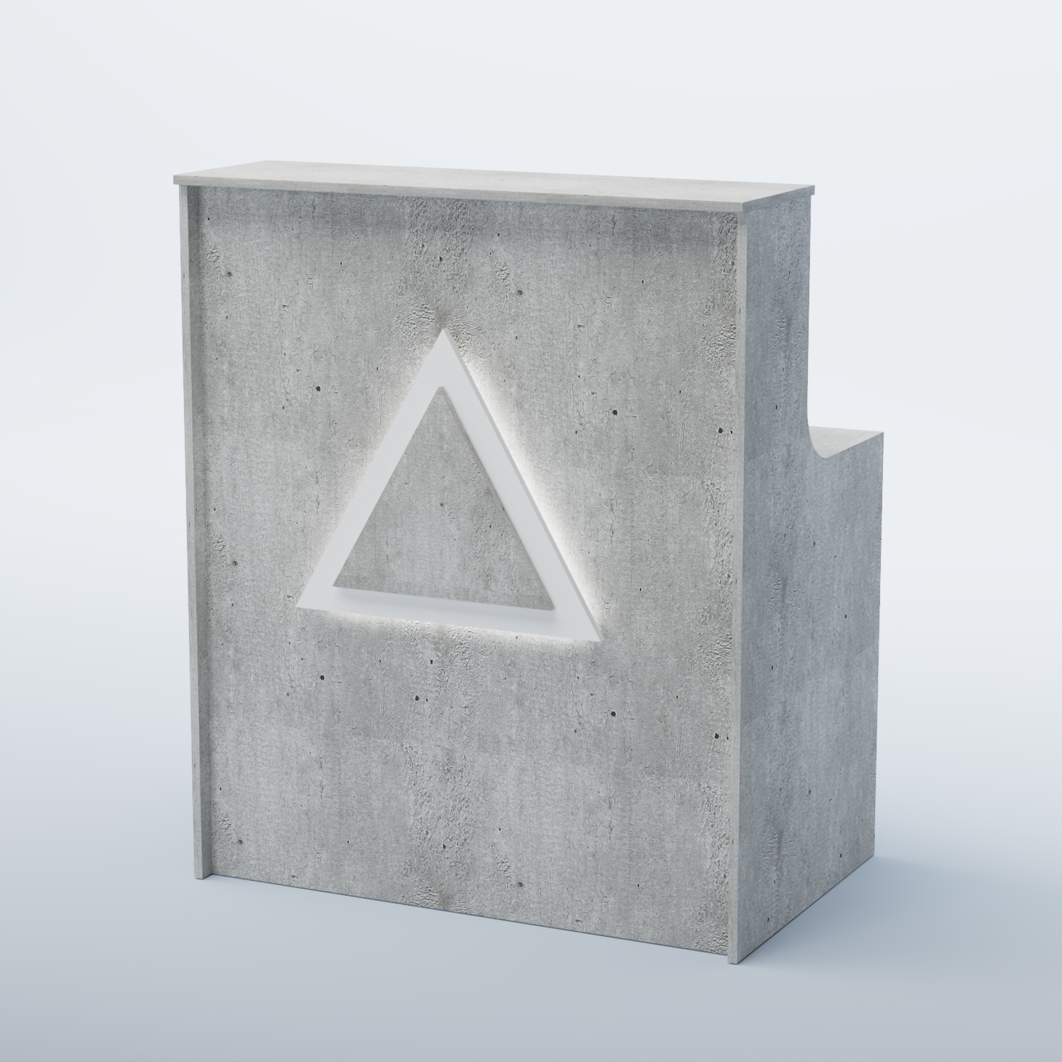 Ресепшен прямоугольный ТРЕУГОЛЬНИК №1 Метрополитан Грей