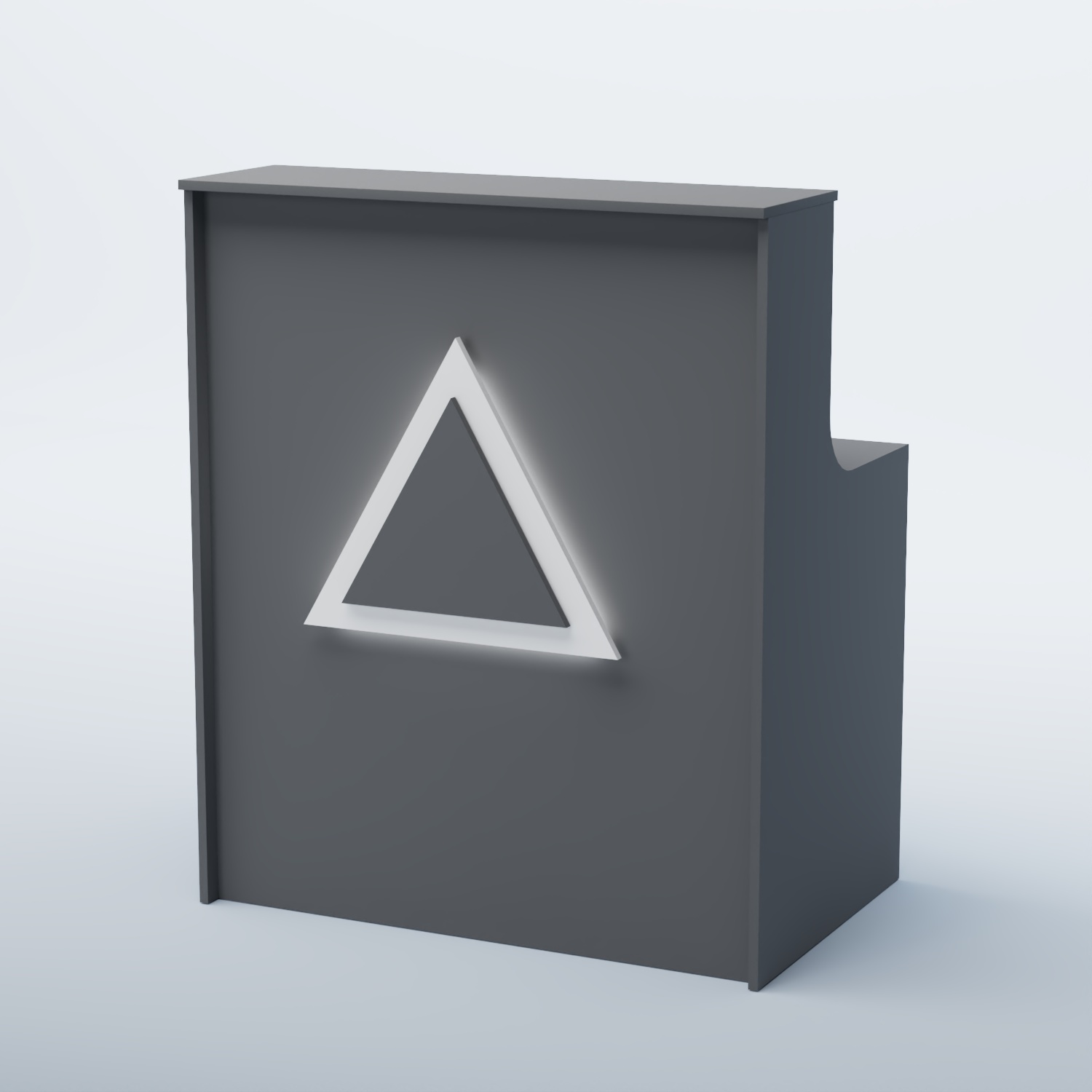 Ресепшен прямоугольный ТРЕУГОЛЬНИК №1 Темно-Серый