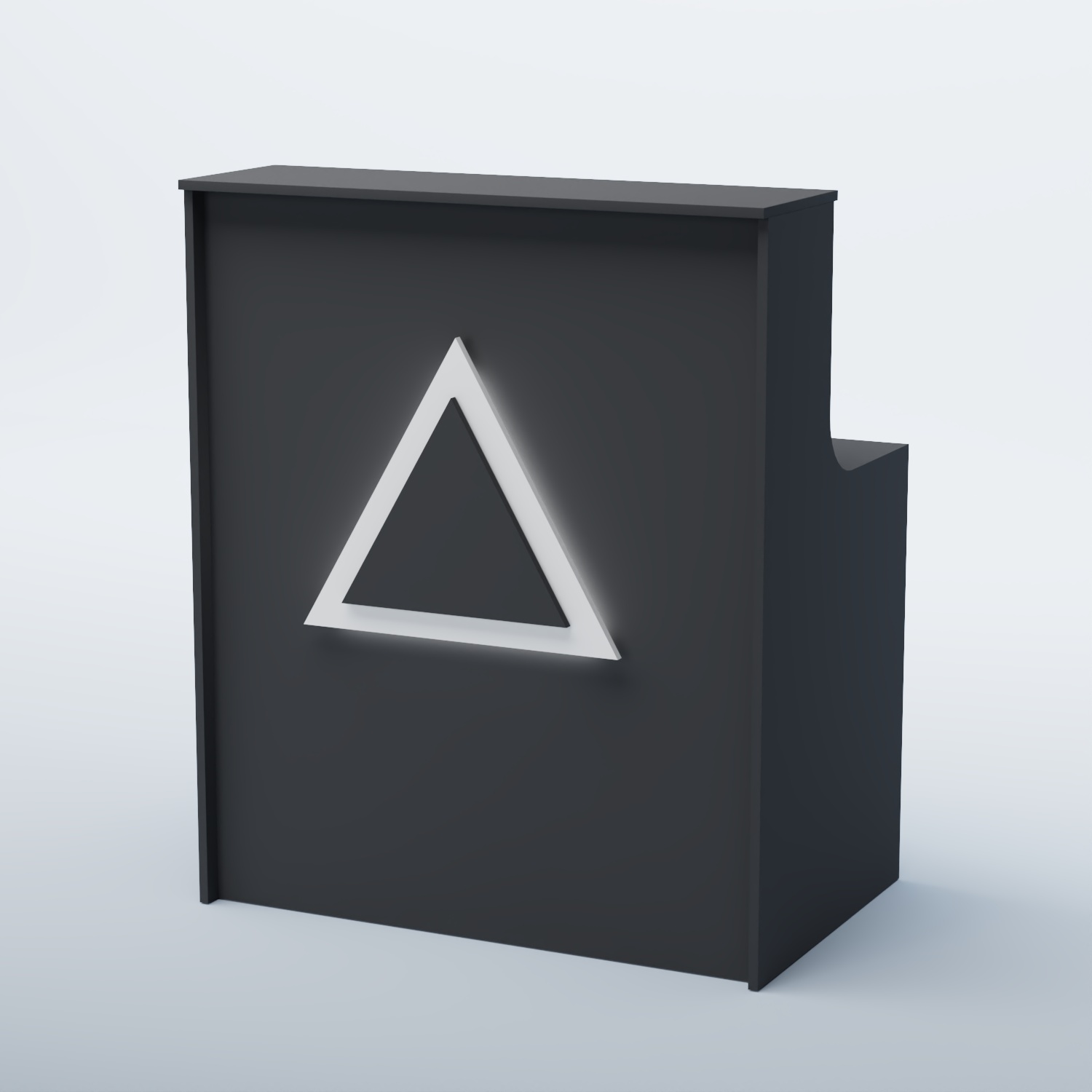 Ресепшен прямоугольный ТРЕУГОЛЬНИК №1 Антрацит