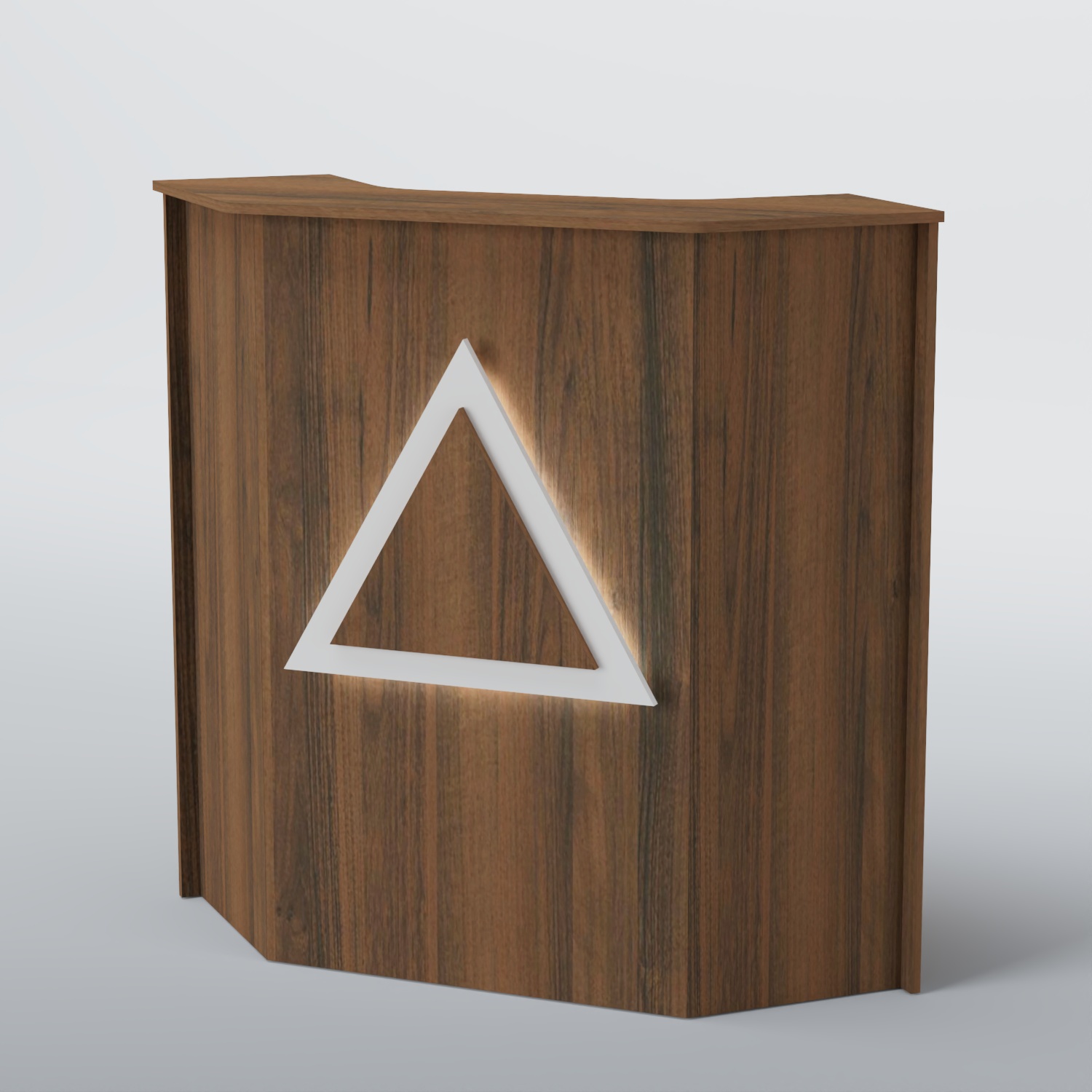 Ресепшен угловой ТРЕУГОЛЬНИК №2 Орех