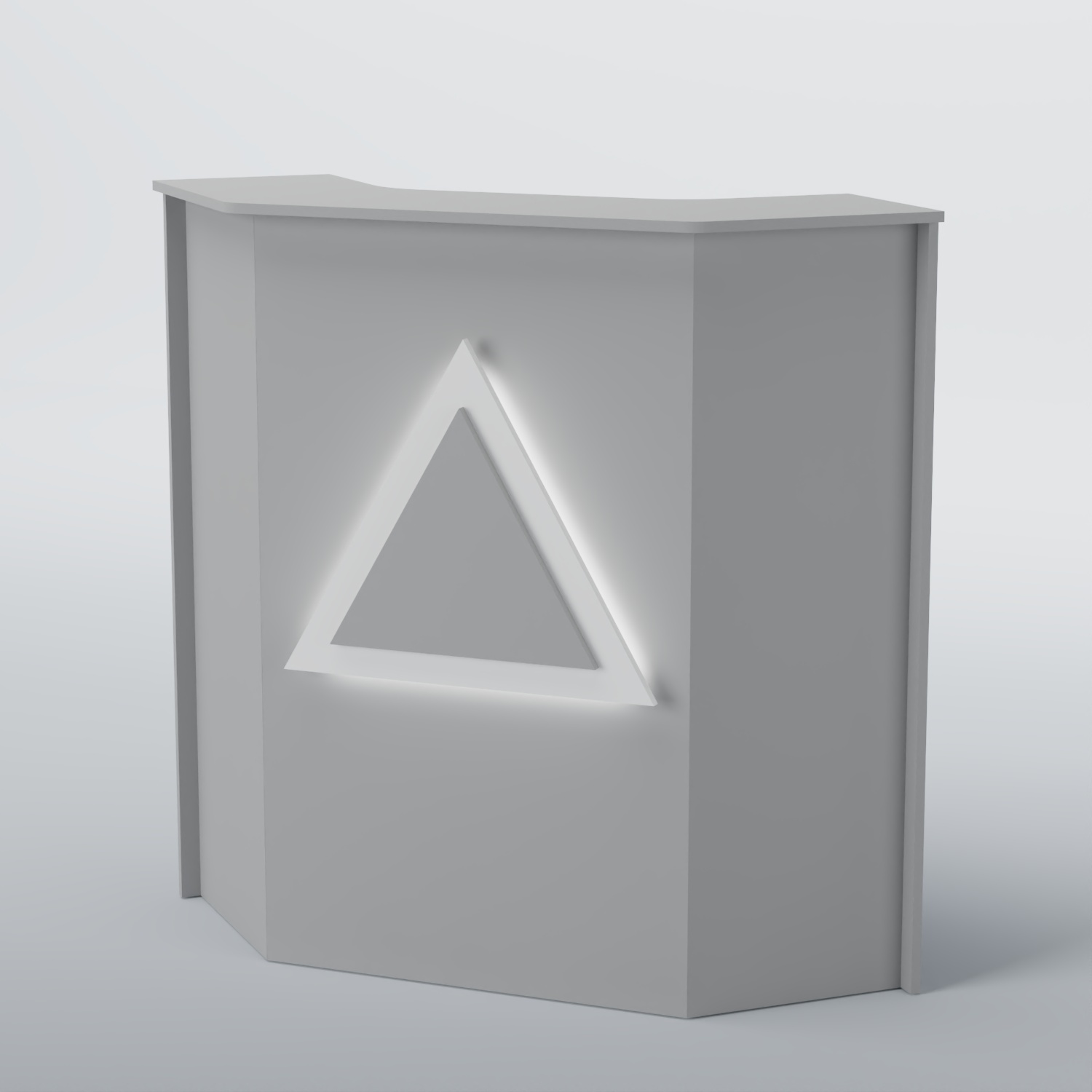 Ресепшен угловой ТРЕУГОЛЬНИК №2 Серый