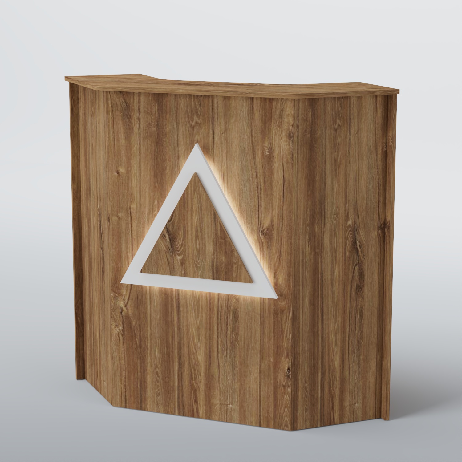 Ресепшен угловой ТРЕУГОЛЬНИК №2 Дуб Канзас коричневый