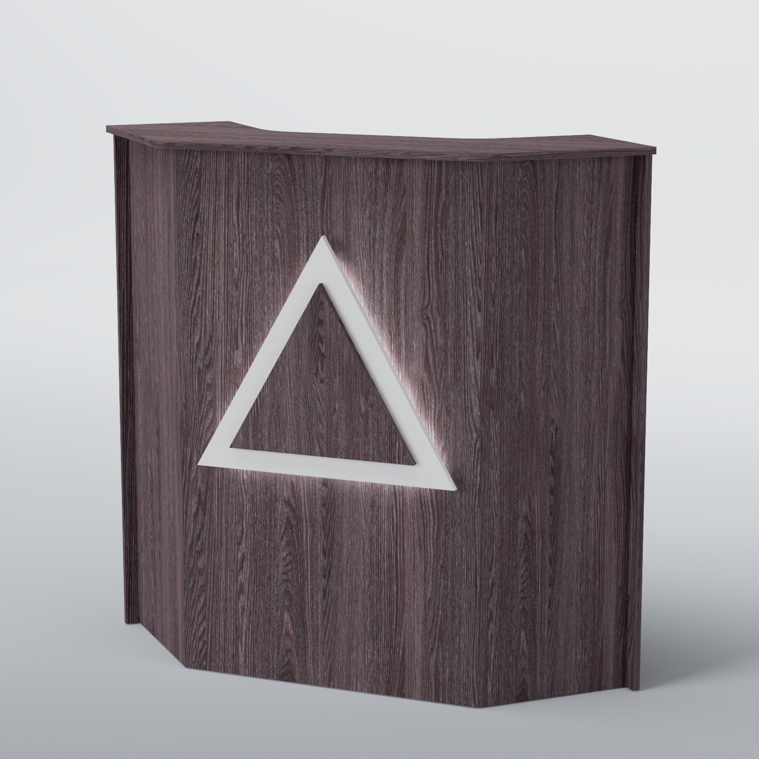 Ресепшен угловой ТРЕУГОЛЬНИК №2 Ясень Анкор темный