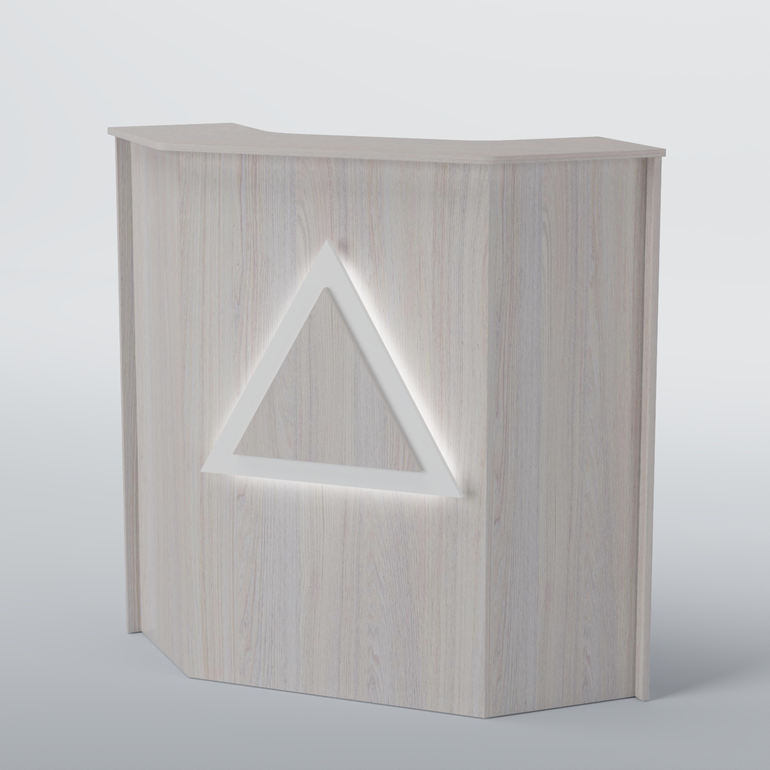 Ресепшен угловой ТРЕУГОЛЬНИК №2 Ясень Анкор светлый