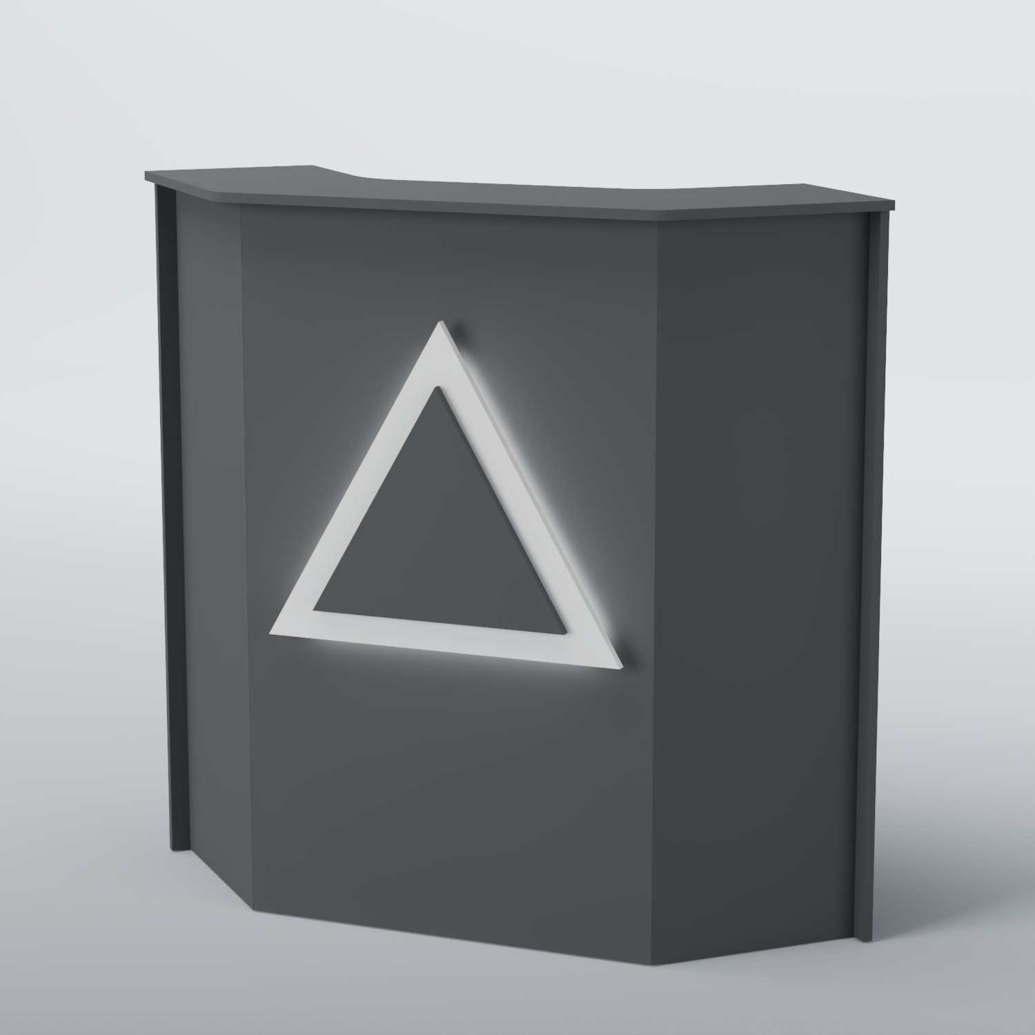 Ресепшен угловой ТРЕУГОЛЬНИК №2 Темно-Серый