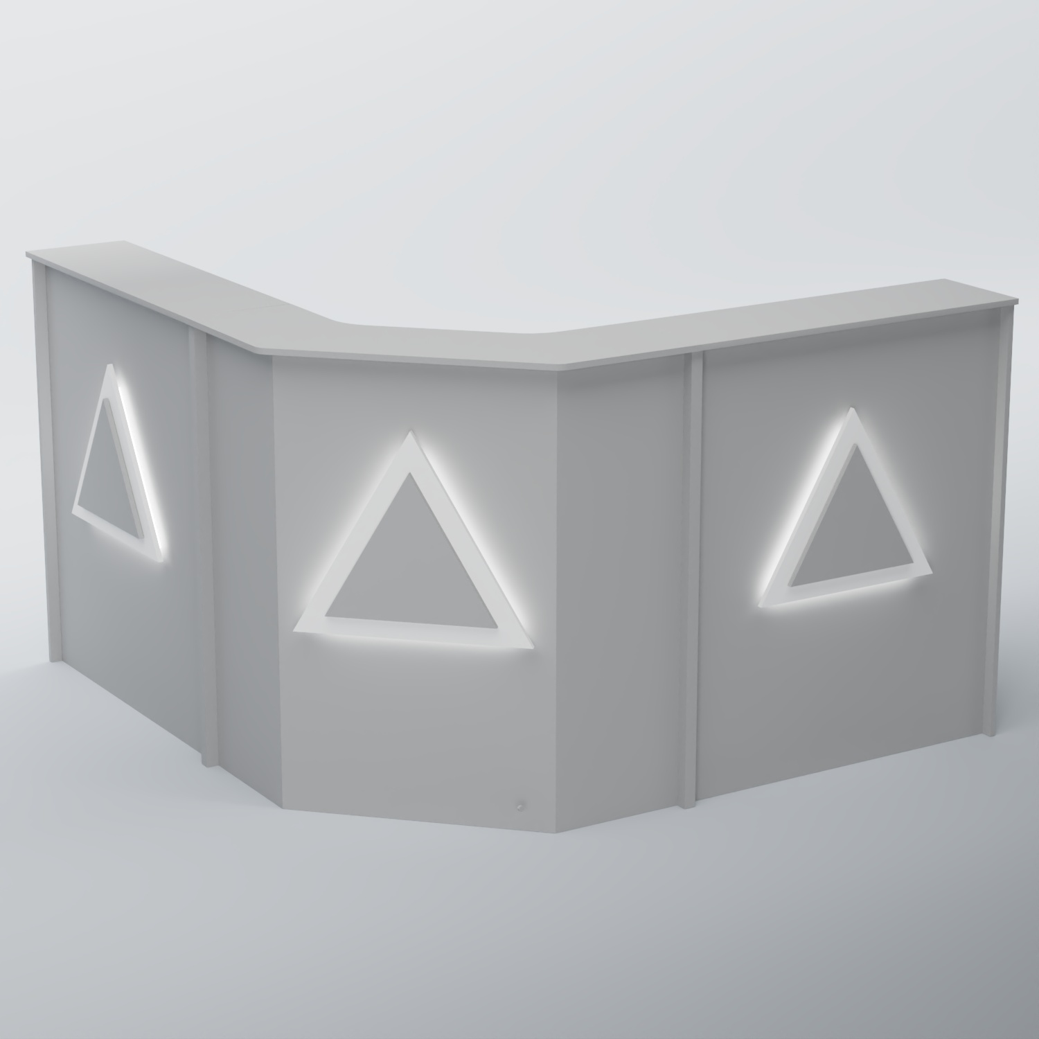 Ресепшен Г-образный серии ТРЕУГОЛЬНИК №3 Серый