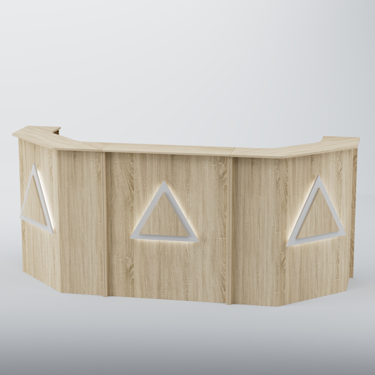Ресепшен со скошенными углами ТРЕУГОЛЬНИК №5 Дуб сонома