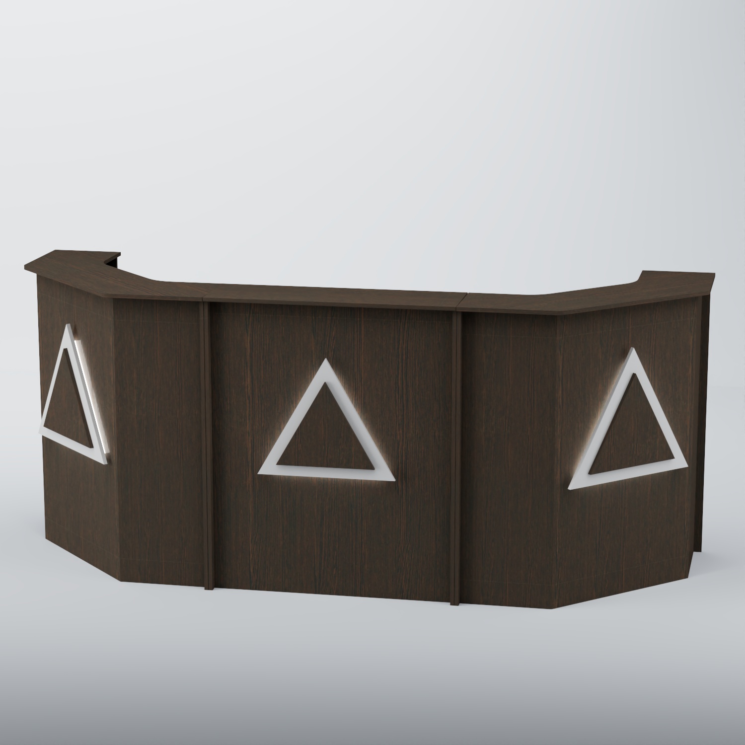 Ресепшен со скошенными углами ТРЕУГОЛЬНИК №5 Дуб Венге