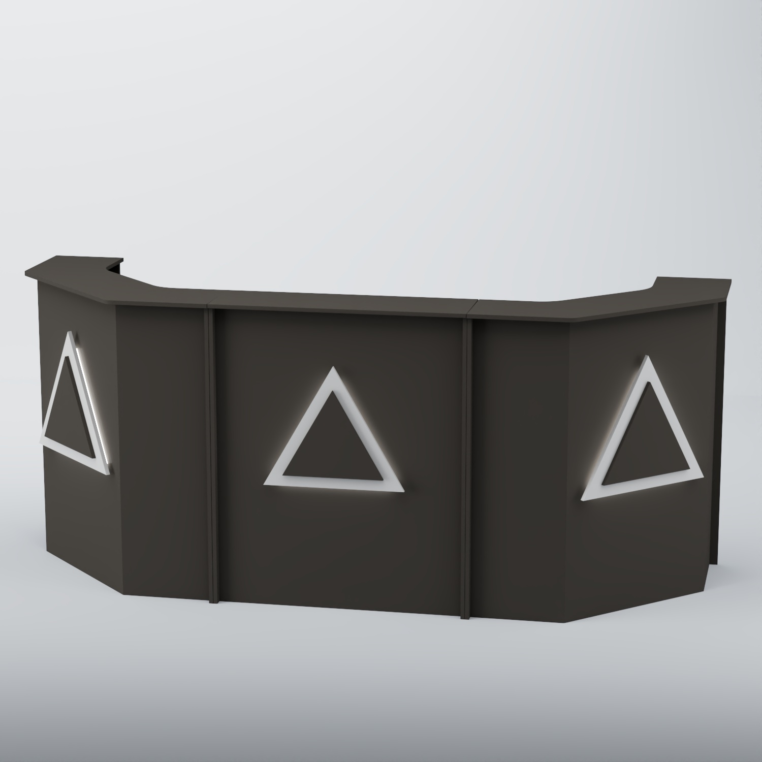 Ресепшен со скошенными углами ТРЕУГОЛЬНИК №5 Черный