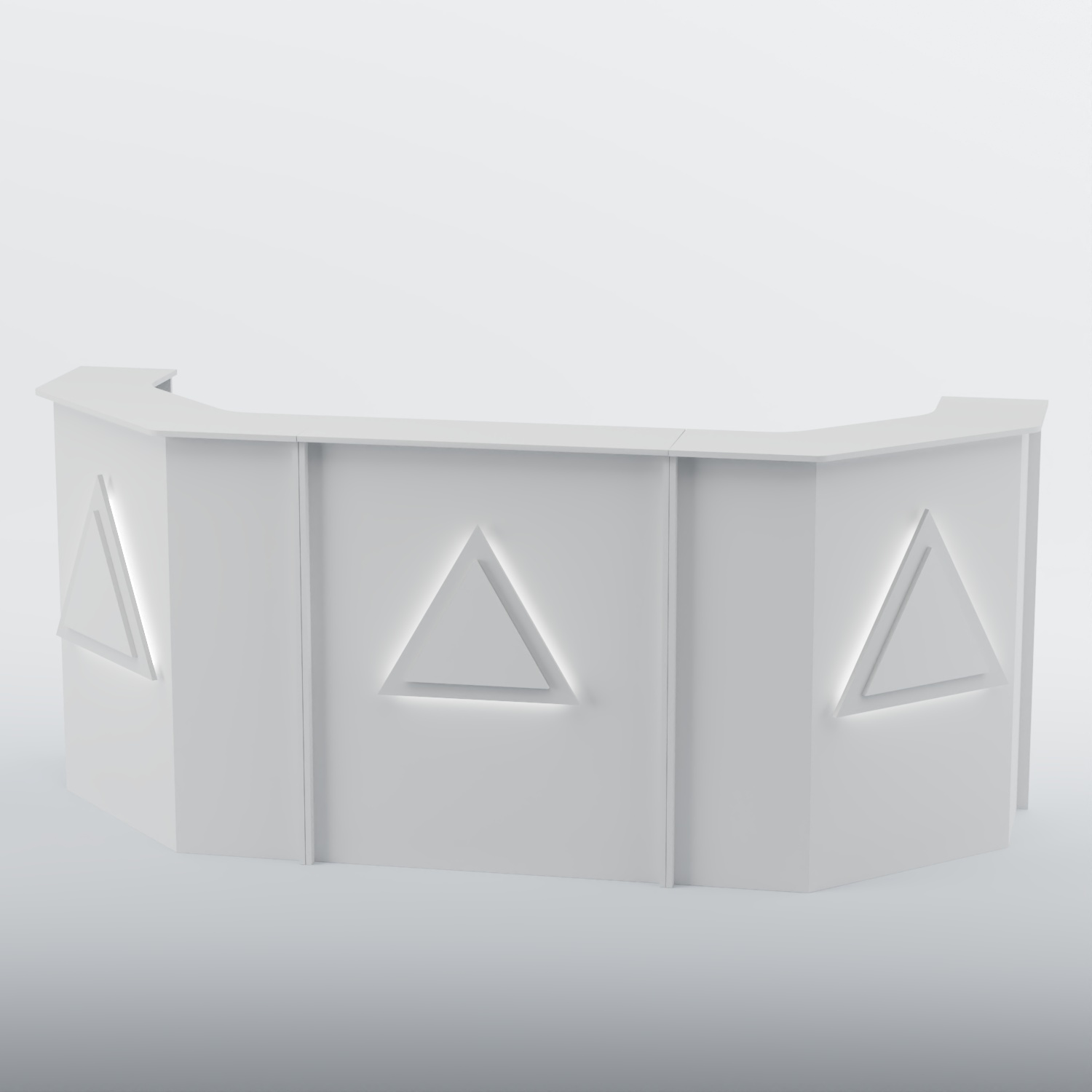 Ресепшен со скошенными углами ТРЕУГОЛЬНИК №5 Белый