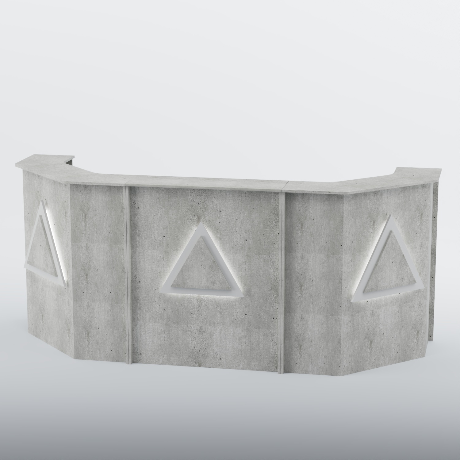 Ресепшен со скошенными углами ТРЕУГОЛЬНИК №5 Метрополитан Грей