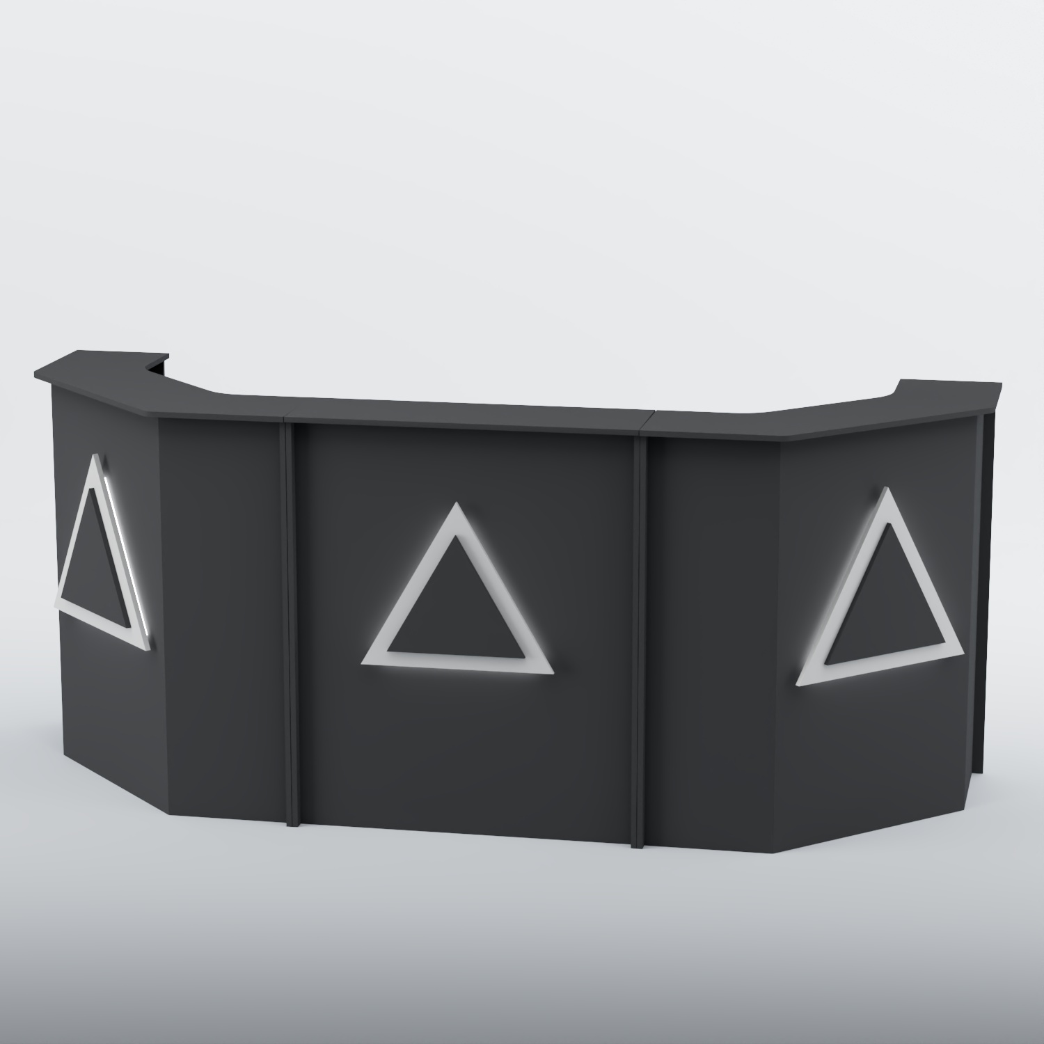 Ресепшен со скошенными углами ТРЕУГОЛЬНИК №5 Антрацит