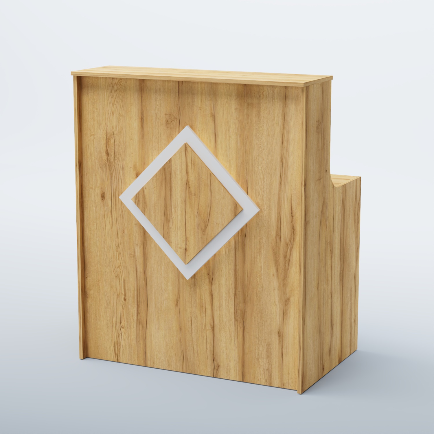 Ресепшен прямоугольный РОМБ №1 Дуб Золотистый