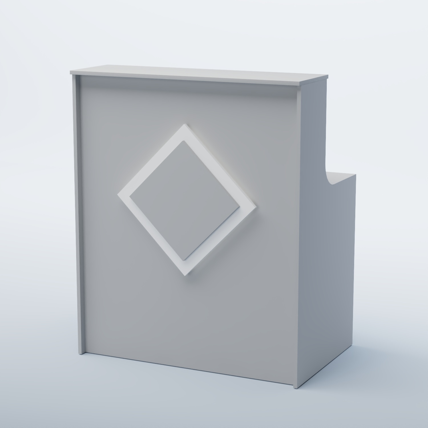 Ресепшен прямоугольный РОМБ №1 Серый
