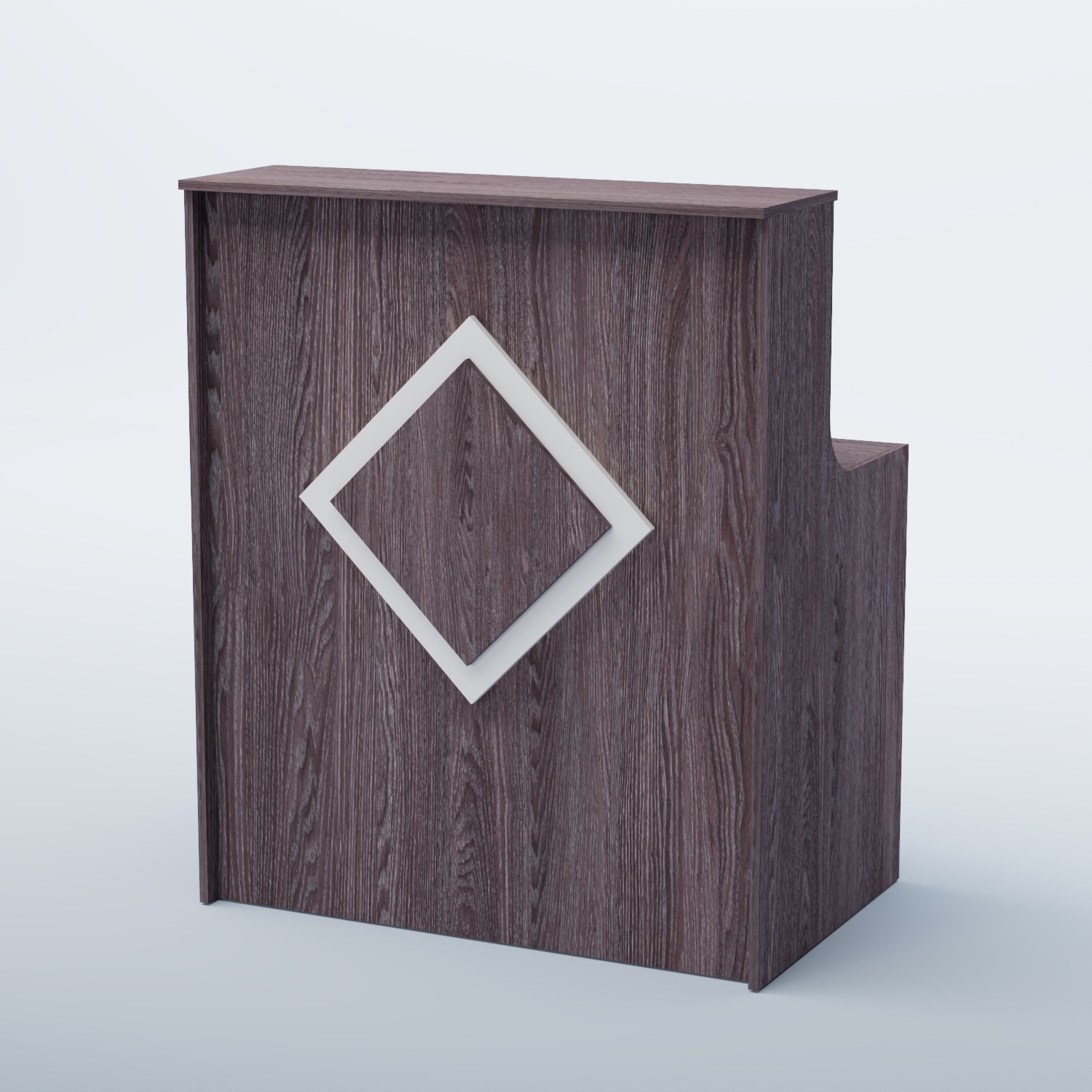 Ресепшен прямоугольный РОМБ №1 Ясень Анкор темный