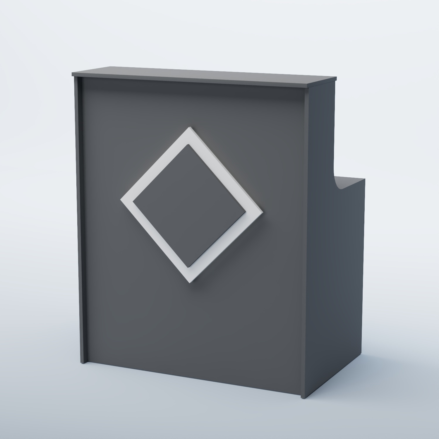Ресепшен прямоугольный РОМБ №1 Темно-Серый