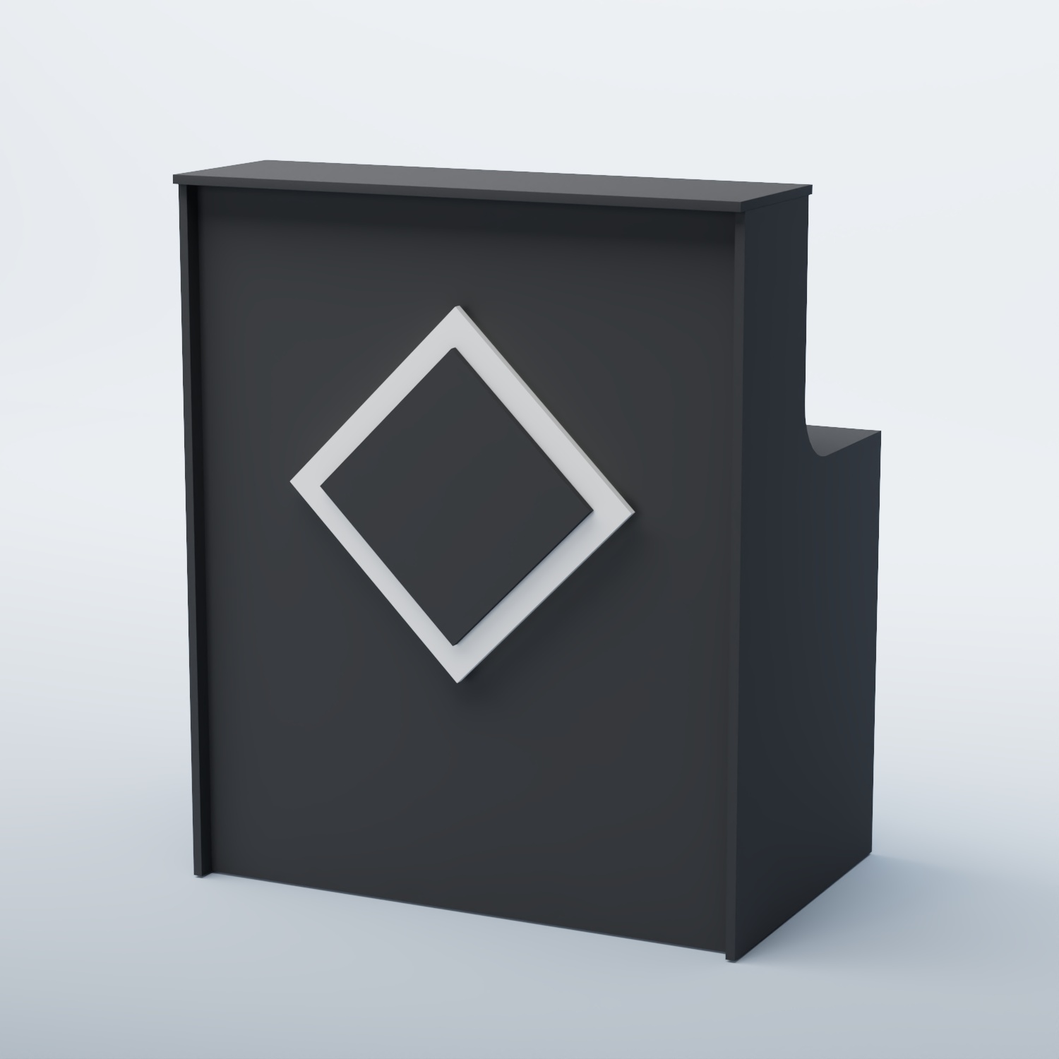 Ресепшен прямоугольный РОМБ №1 Антрацит