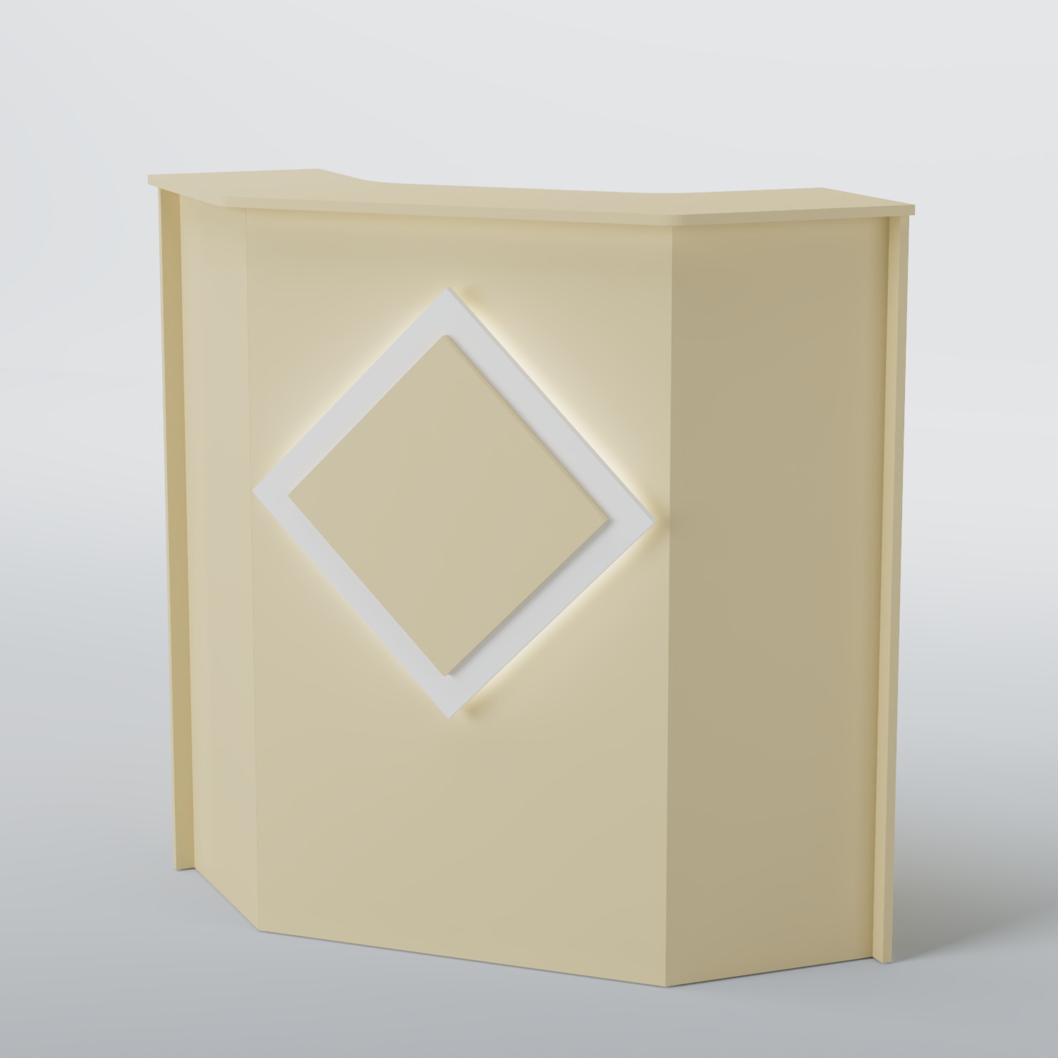 Ресепшен угловой РОМБ №2 Крем Вайс