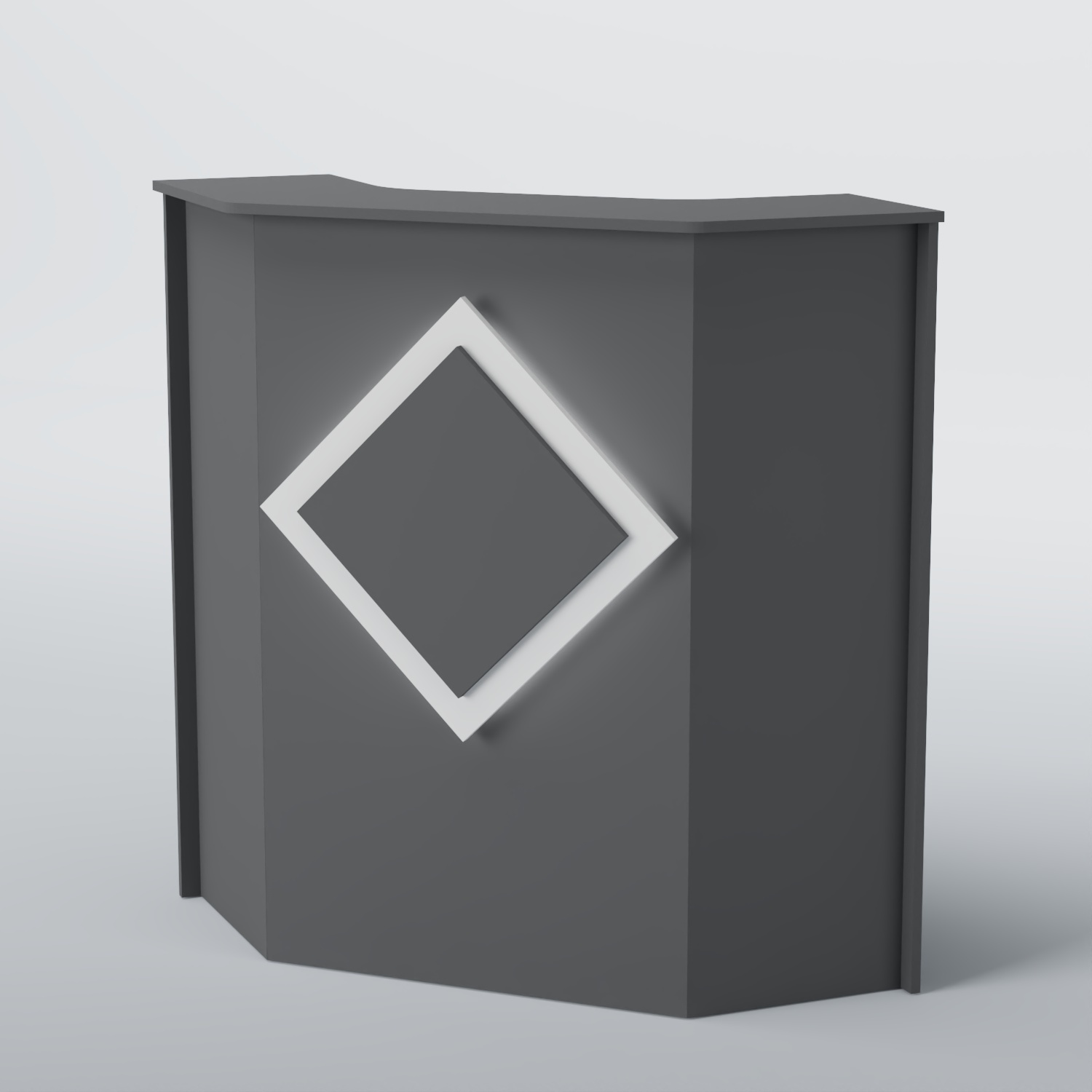 Ресепшен угловой РОМБ №2 Темно-Серый