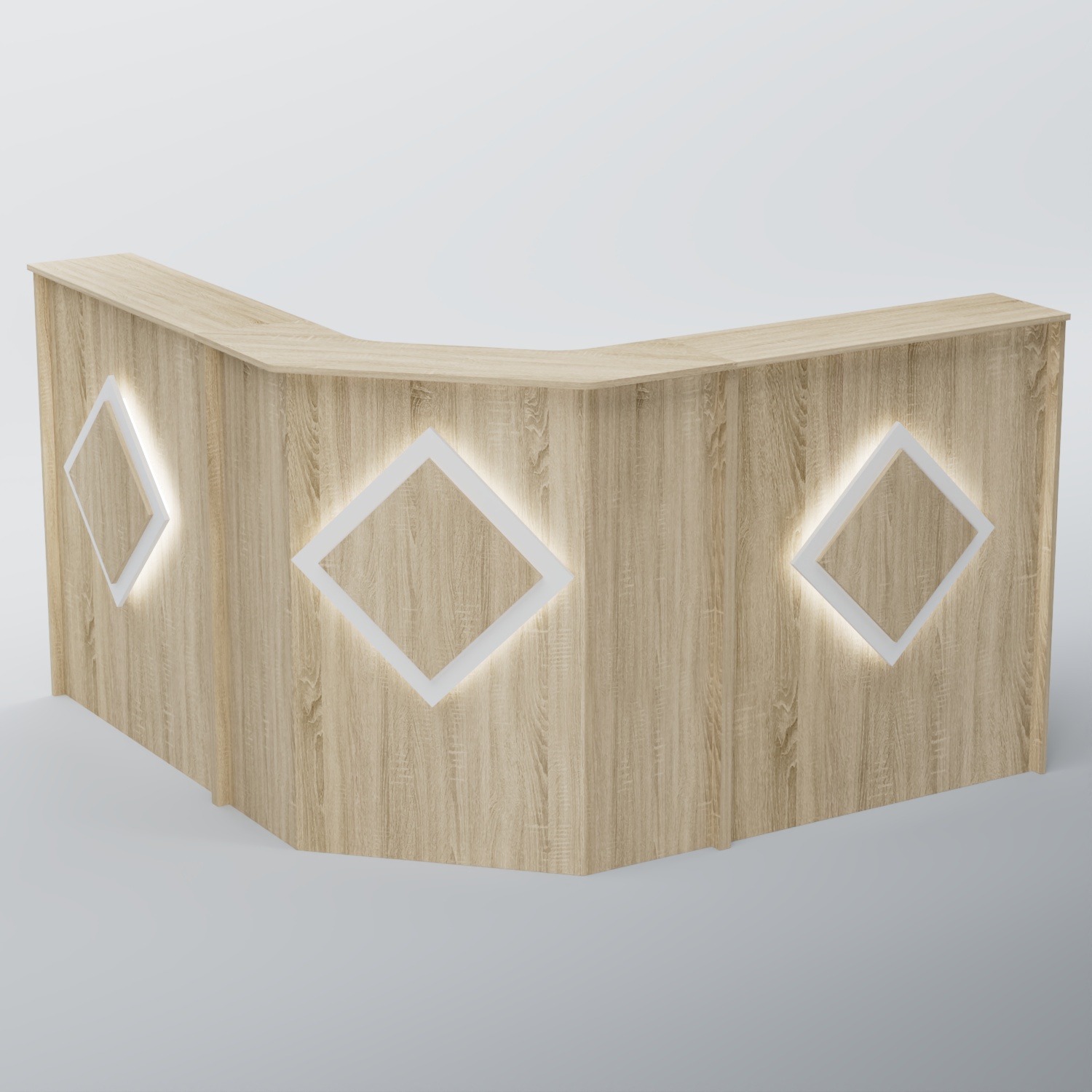 Ресепшен Г-образный РОМБ №3 Дуб сонома