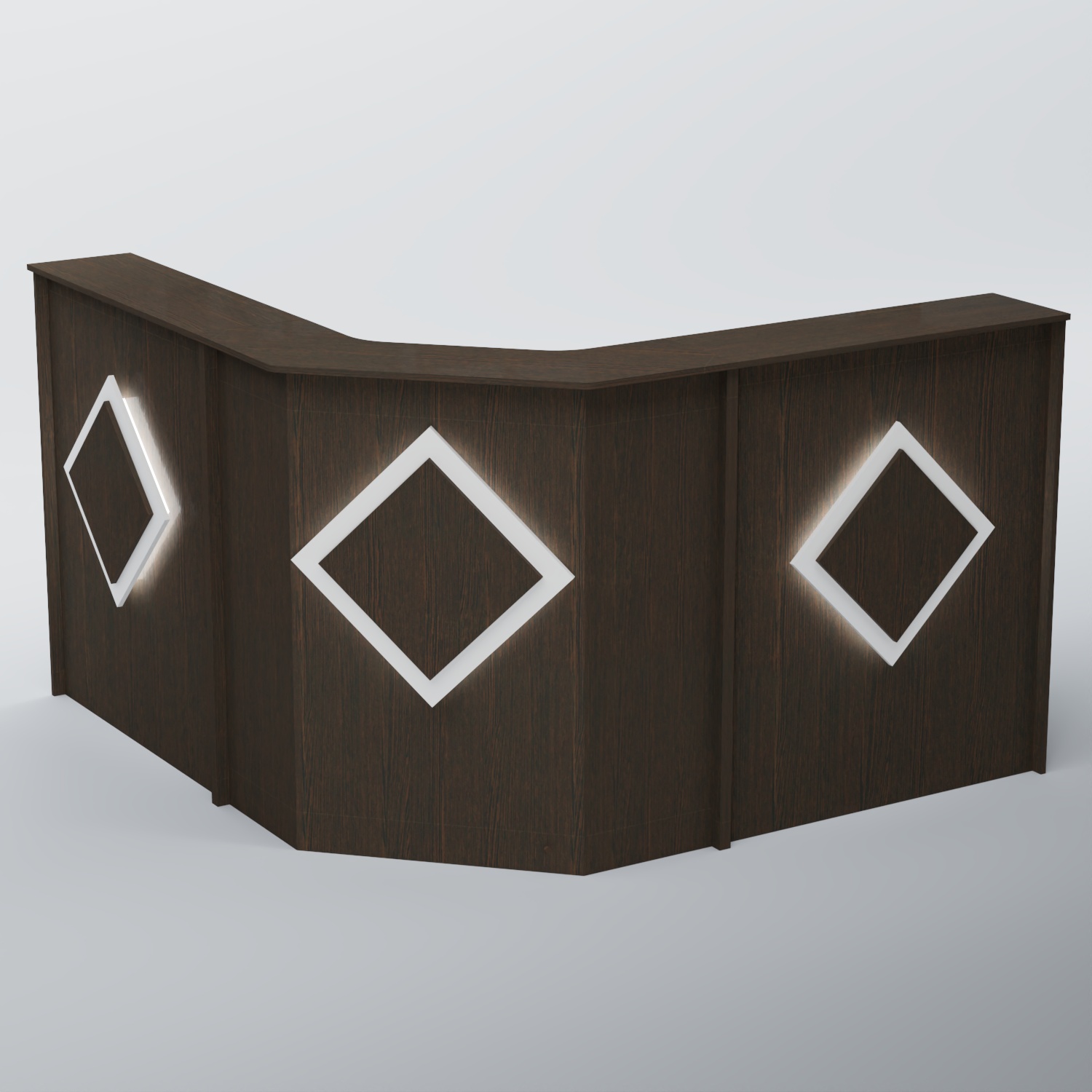 Ресепшен Г-образный РОМБ №3 Дуб Венге