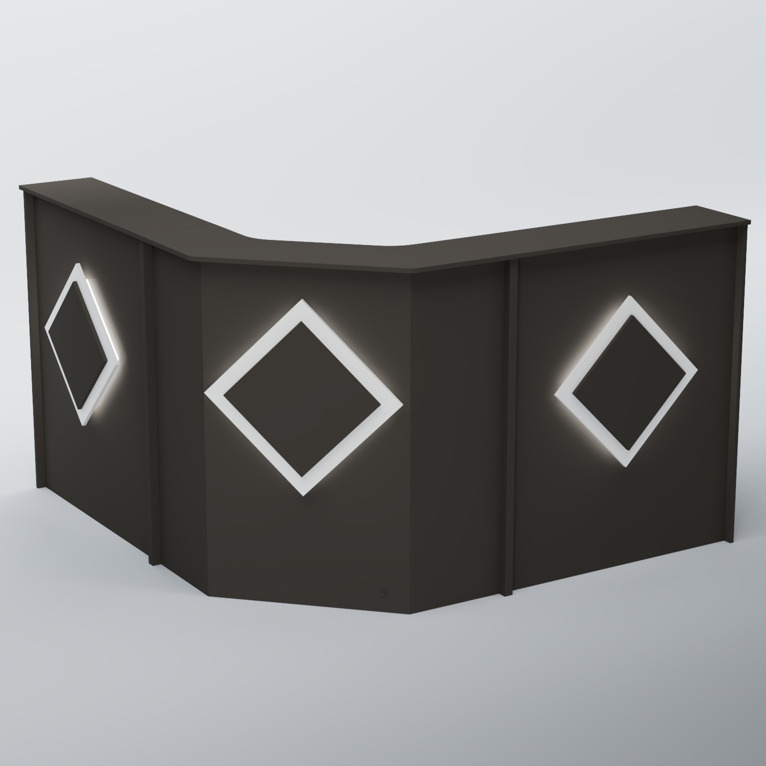 Ресепшен Г-образный РОМБ №3 Черный