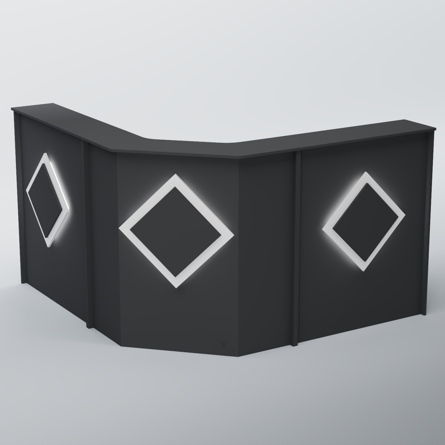 Ресепшен Г-образный РОМБ №3 Антрацит