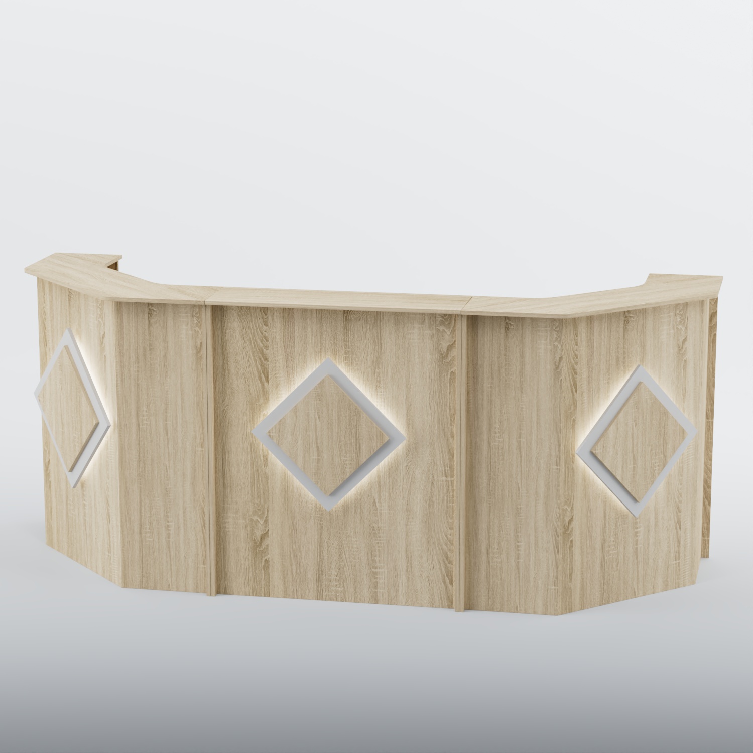 Ресепшен со скошенными углами РОМБ №5 Дуб сонома