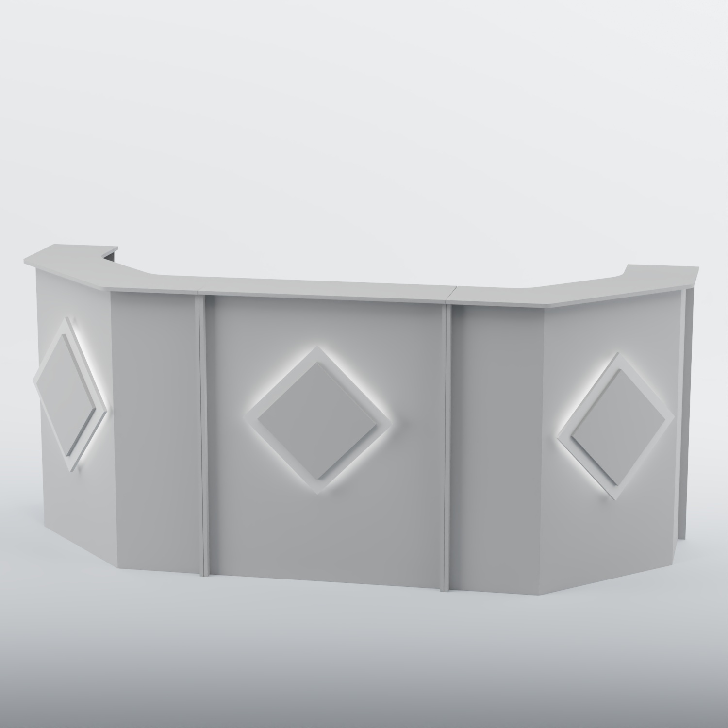 Ресепшен со скошенными углами РОМБ №5 Серый