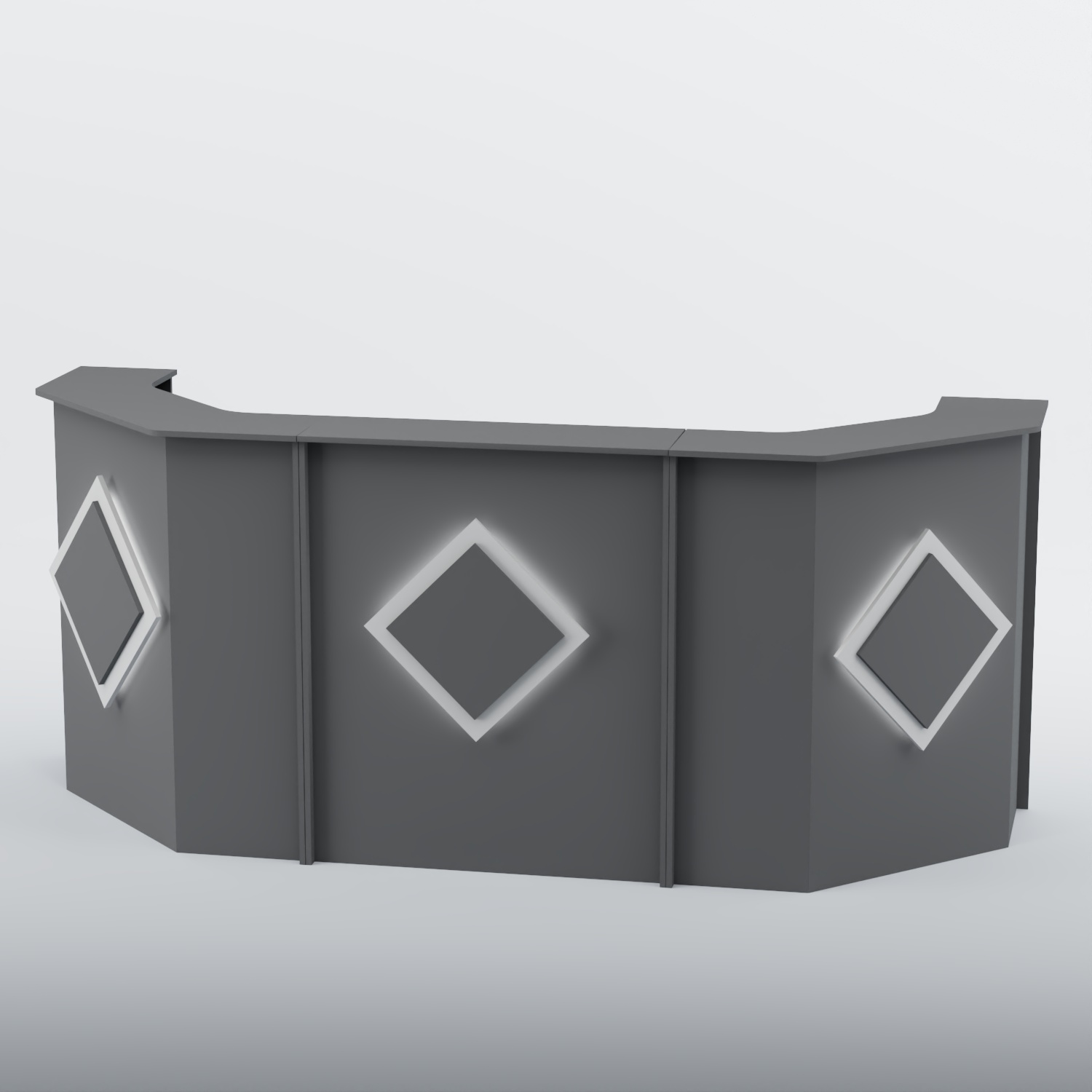 Ресепшен со скошенными углами РОМБ №5 Темно-Серый