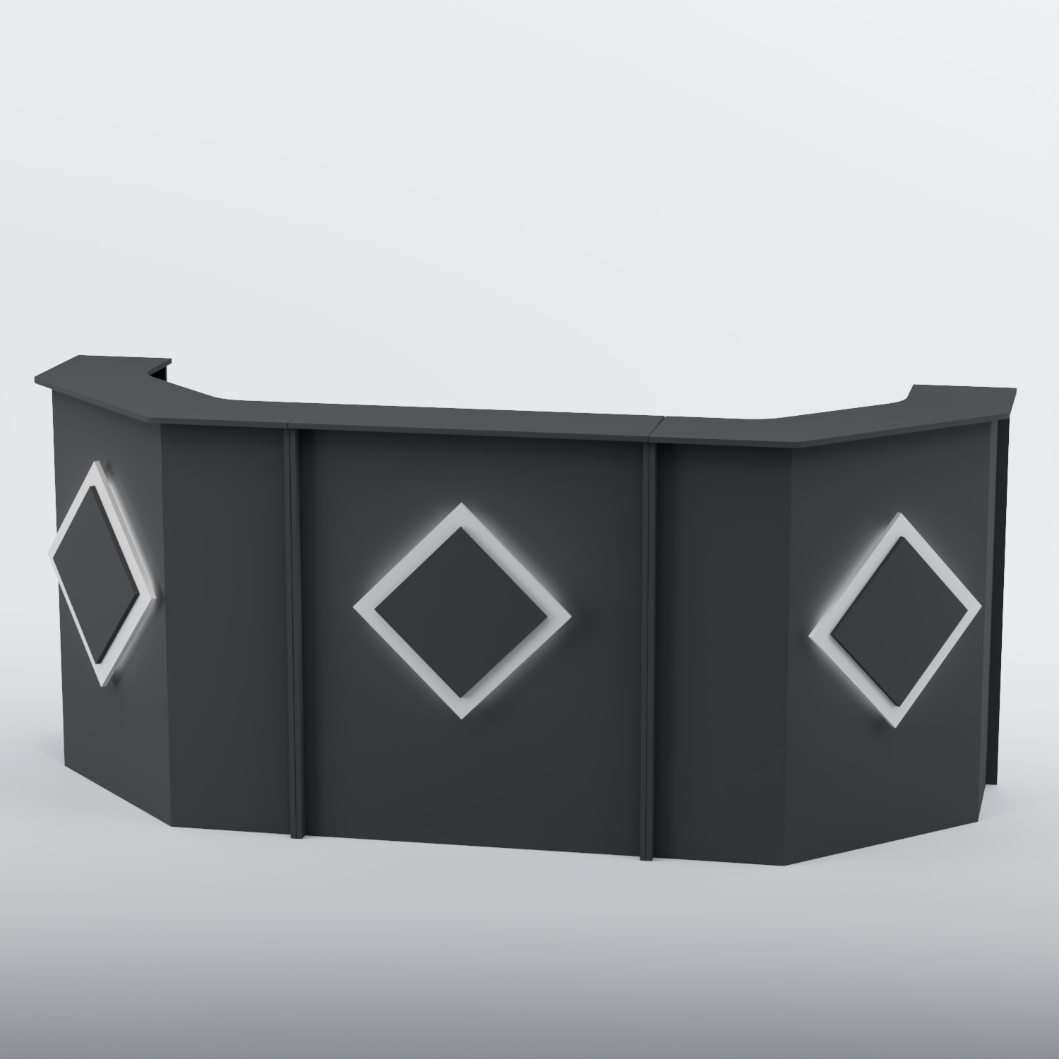Ресепшен со скошенными углами РОМБ №5 Антрацит