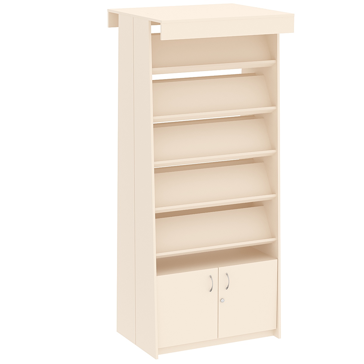 Стеллаж под книги №8 островной Крем Вайс