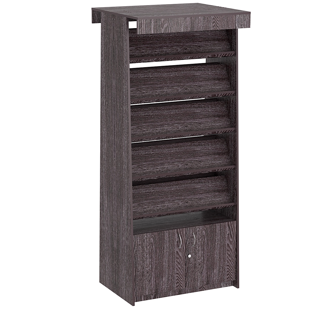 Стеллаж под книги №8 островной Ясень Анкор темный - U31105