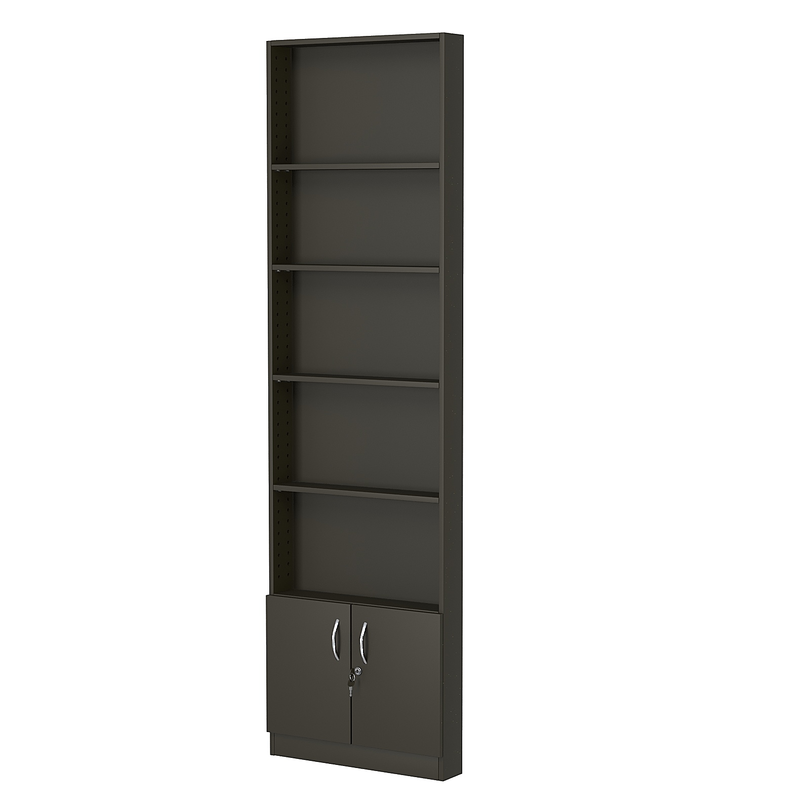 Стеллаж из ДСП с 4-мя полками 100x600 мм серии LEVEL-4 №1 (З/C - ДВП) Черный